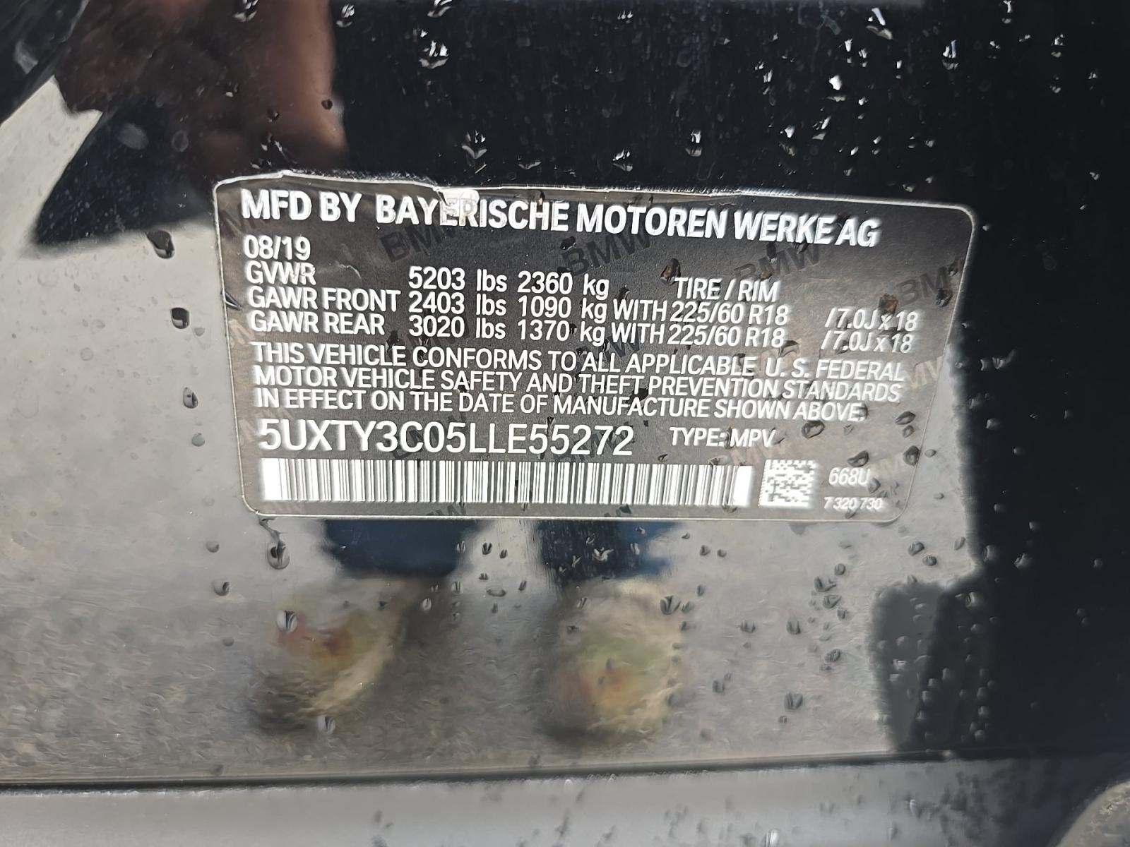 2020 BMW X3 sDrive30i RWD