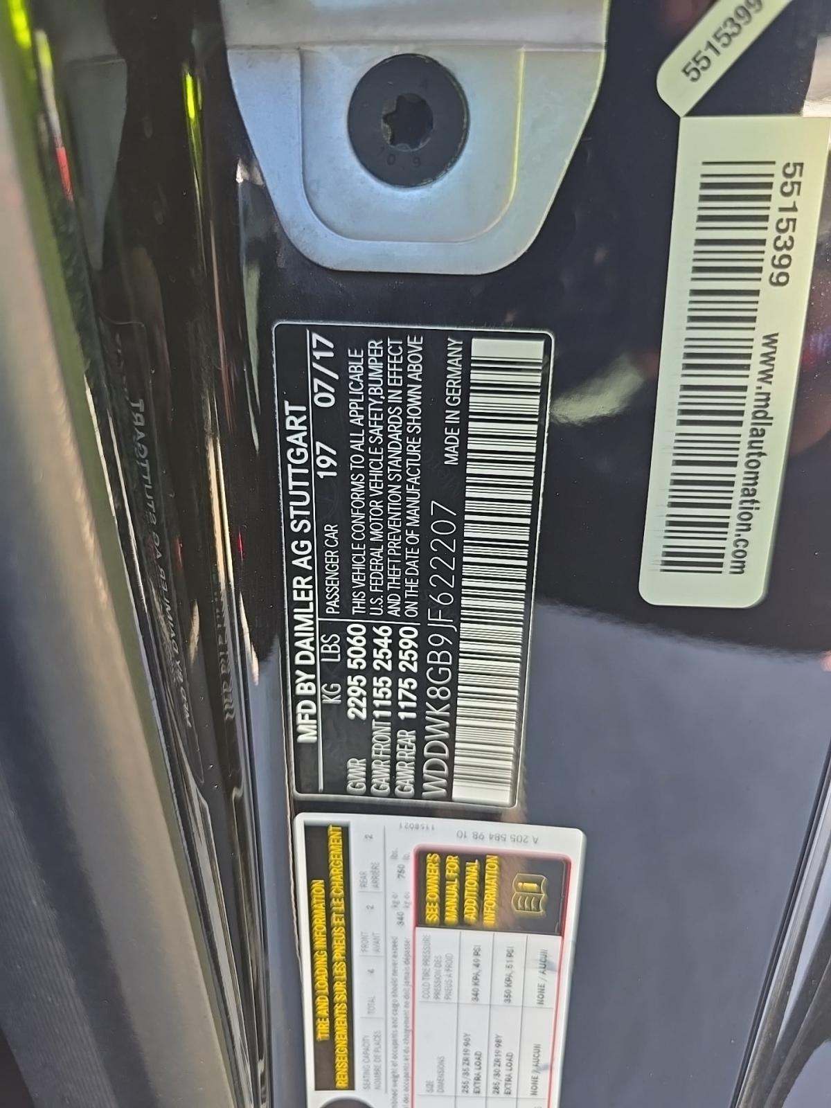 2018 Mercedes-Benz C-Class AMG C 63 RWD