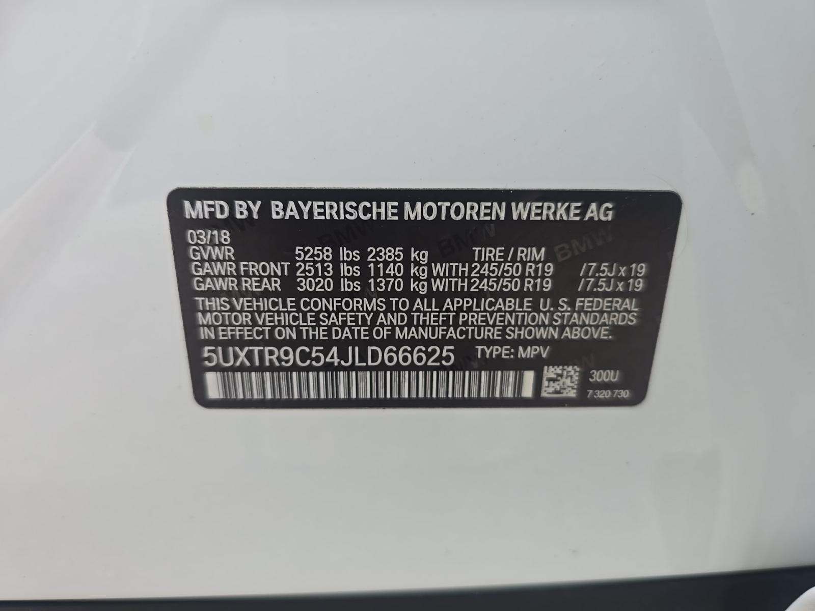 2018 BMW X3 xDrive30i AWD