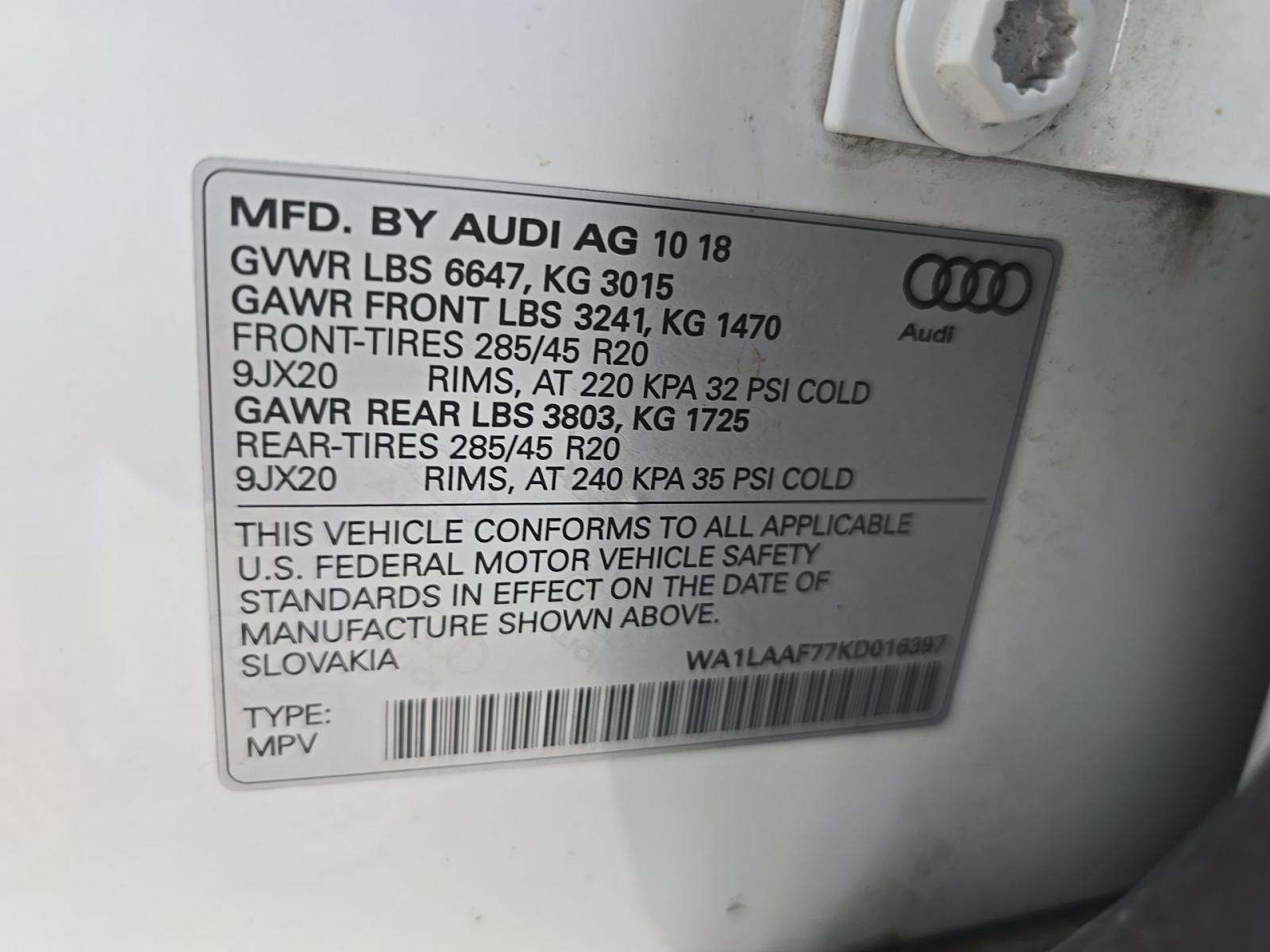 2019 Audi Q7 3.0T Premium Plus AWD