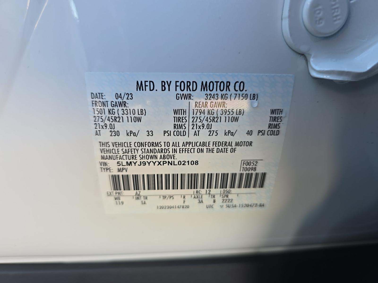 2023 Lincoln Aviator Plug-In Hybrid Black Label Grand Touring AWD