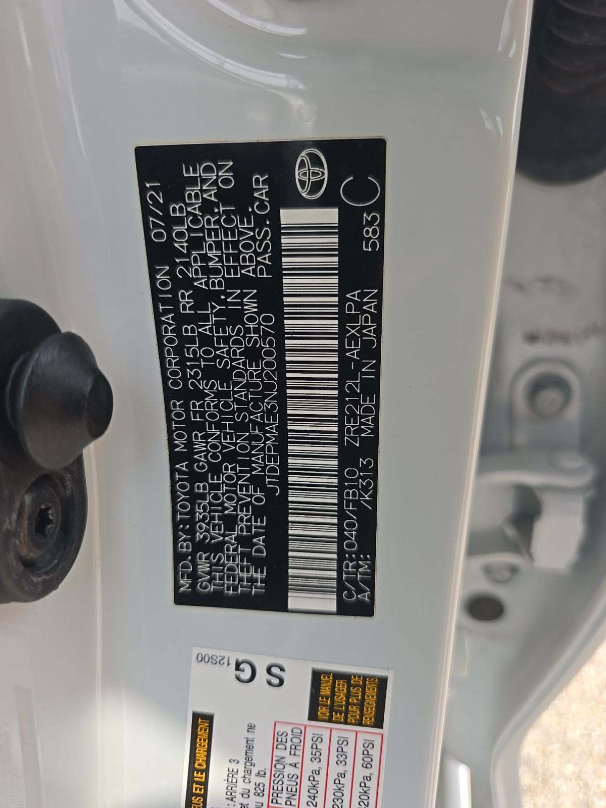 2022 Toyota Corolla LE FWD