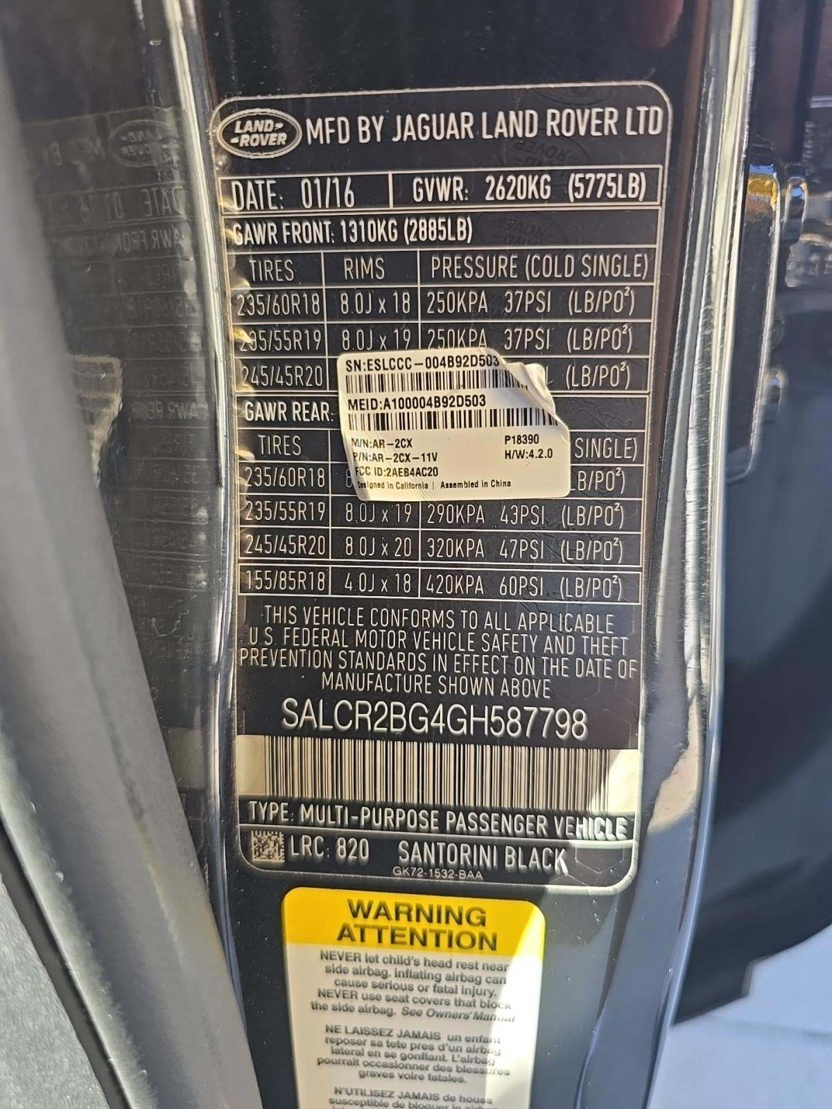 2016 Land Rover Discovery Sport HSE AWD