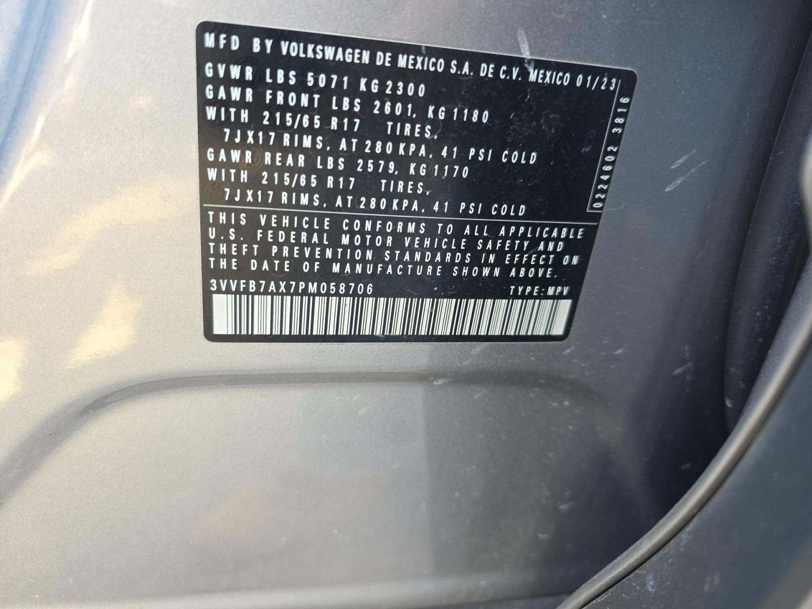 2023 Volkswagen Tiguan 2.0T S AWD