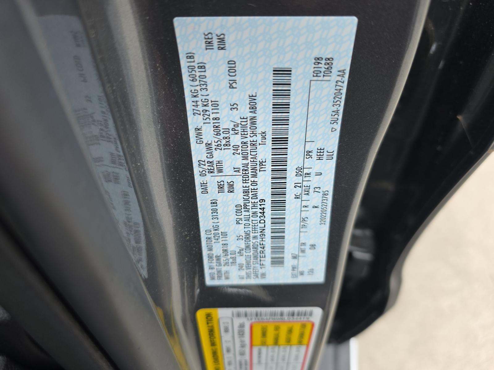 2022 Ford Ranger Lariat AWD