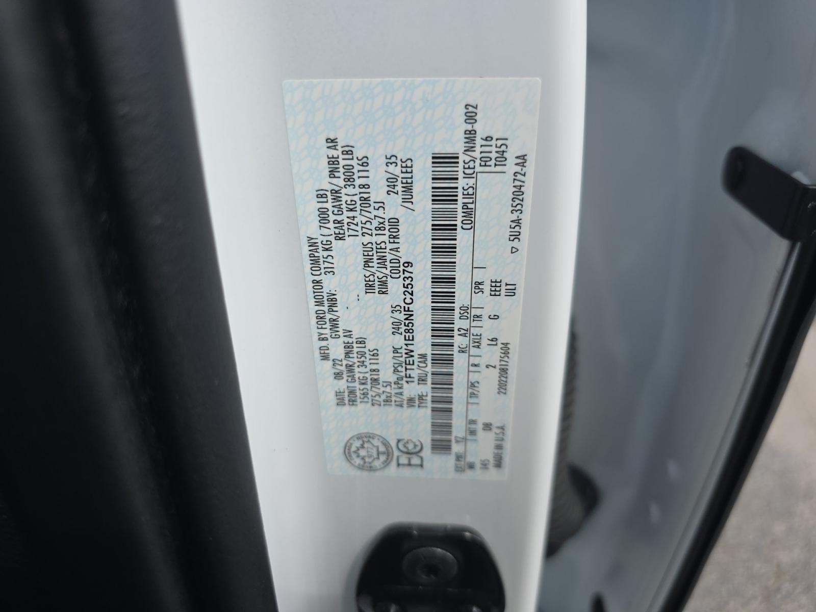 2022 Ford F-150 Tremor AWD