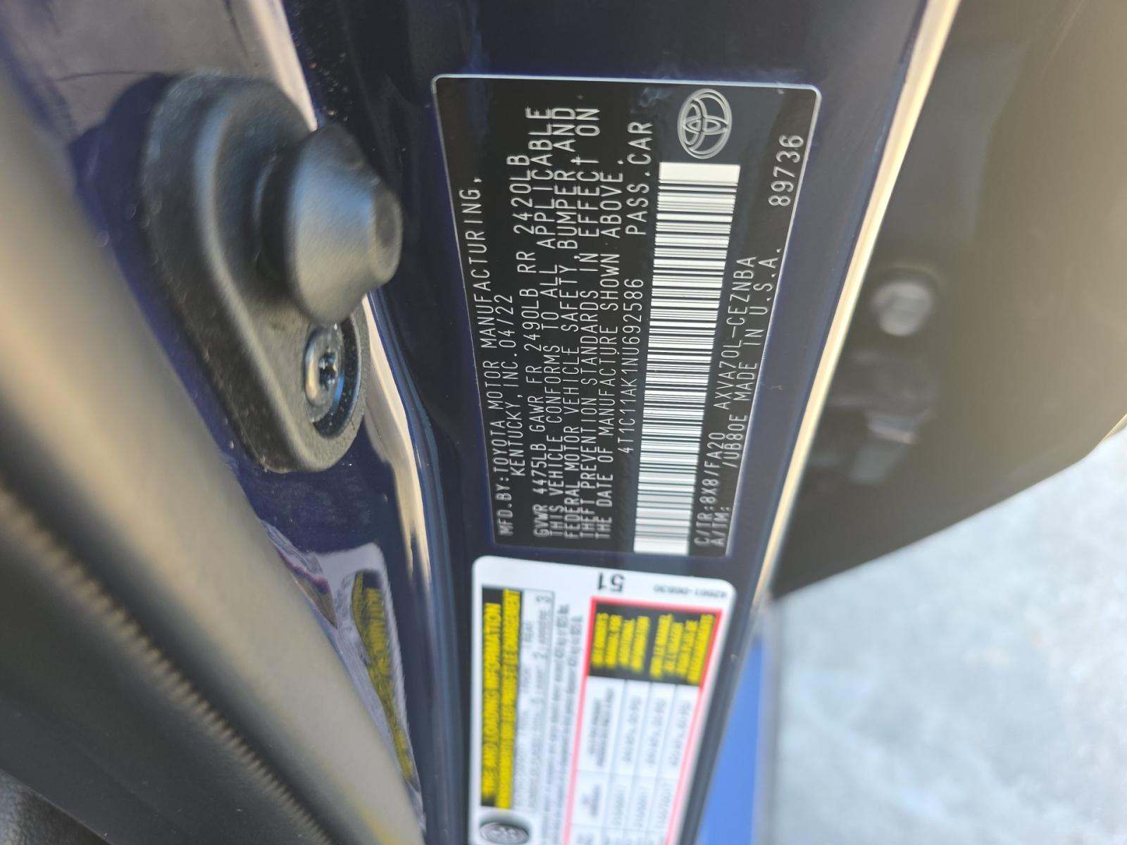 2022 Toyota Camry LE FWD