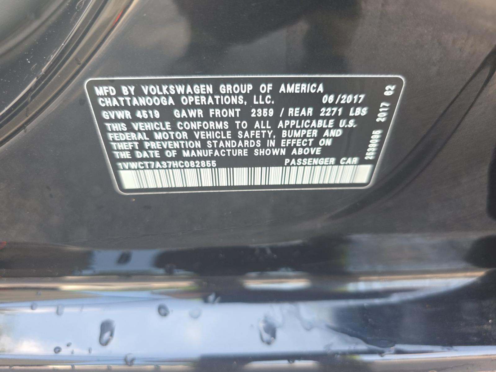 2017 Volkswagen Passat 1.8T SEL Premium FWD