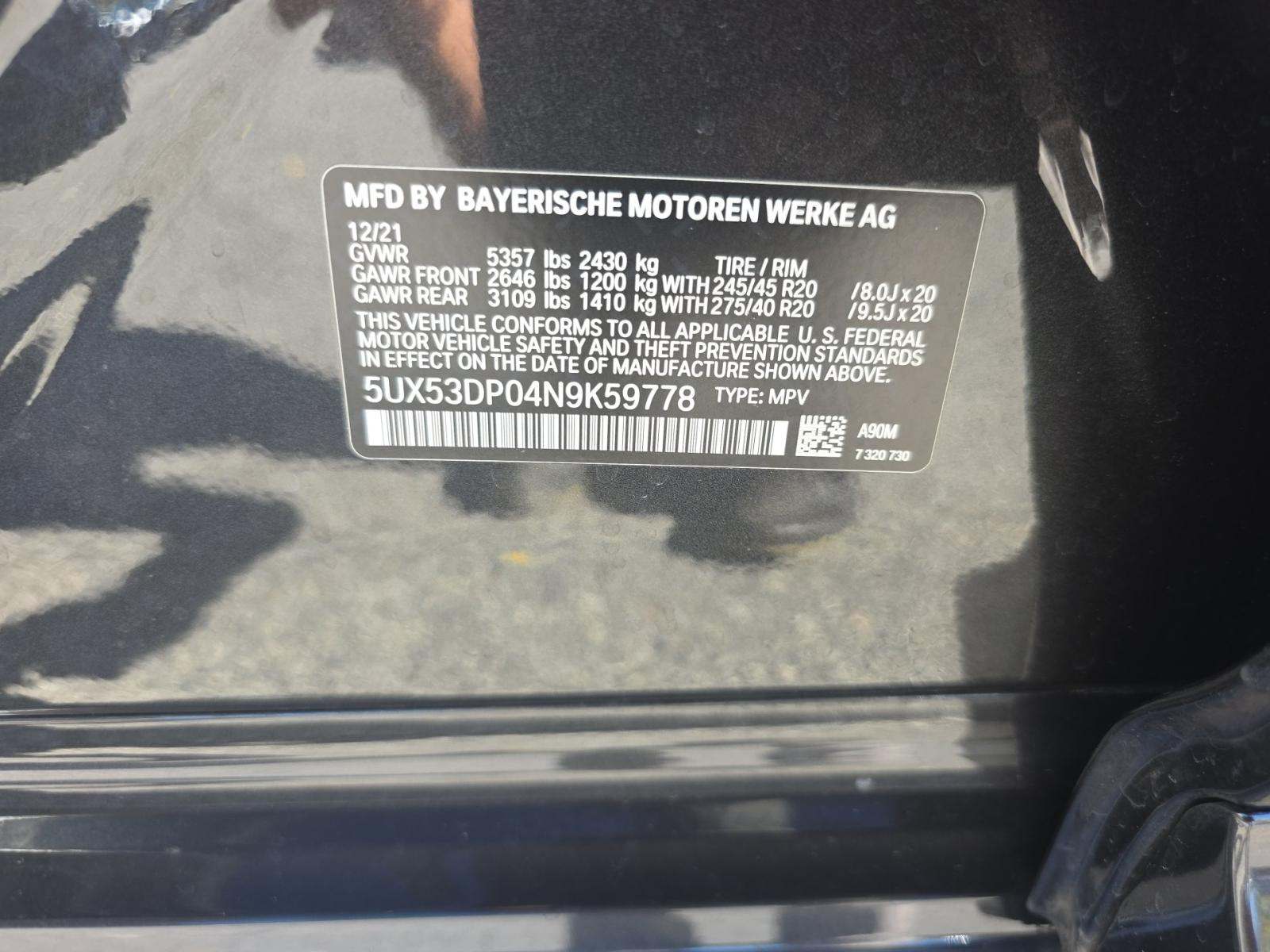 2022 BMW X3 xDrive30i AWD