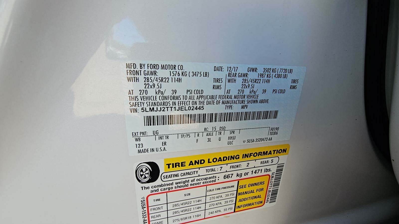 2018 Lincoln Navigator Black Label AWD