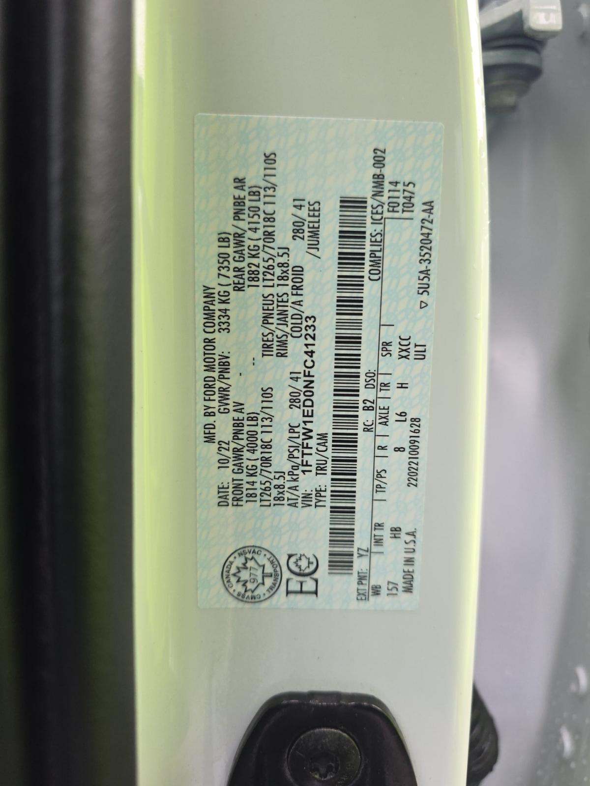 2022 Ford F-150 Hybrid Lariat AWD