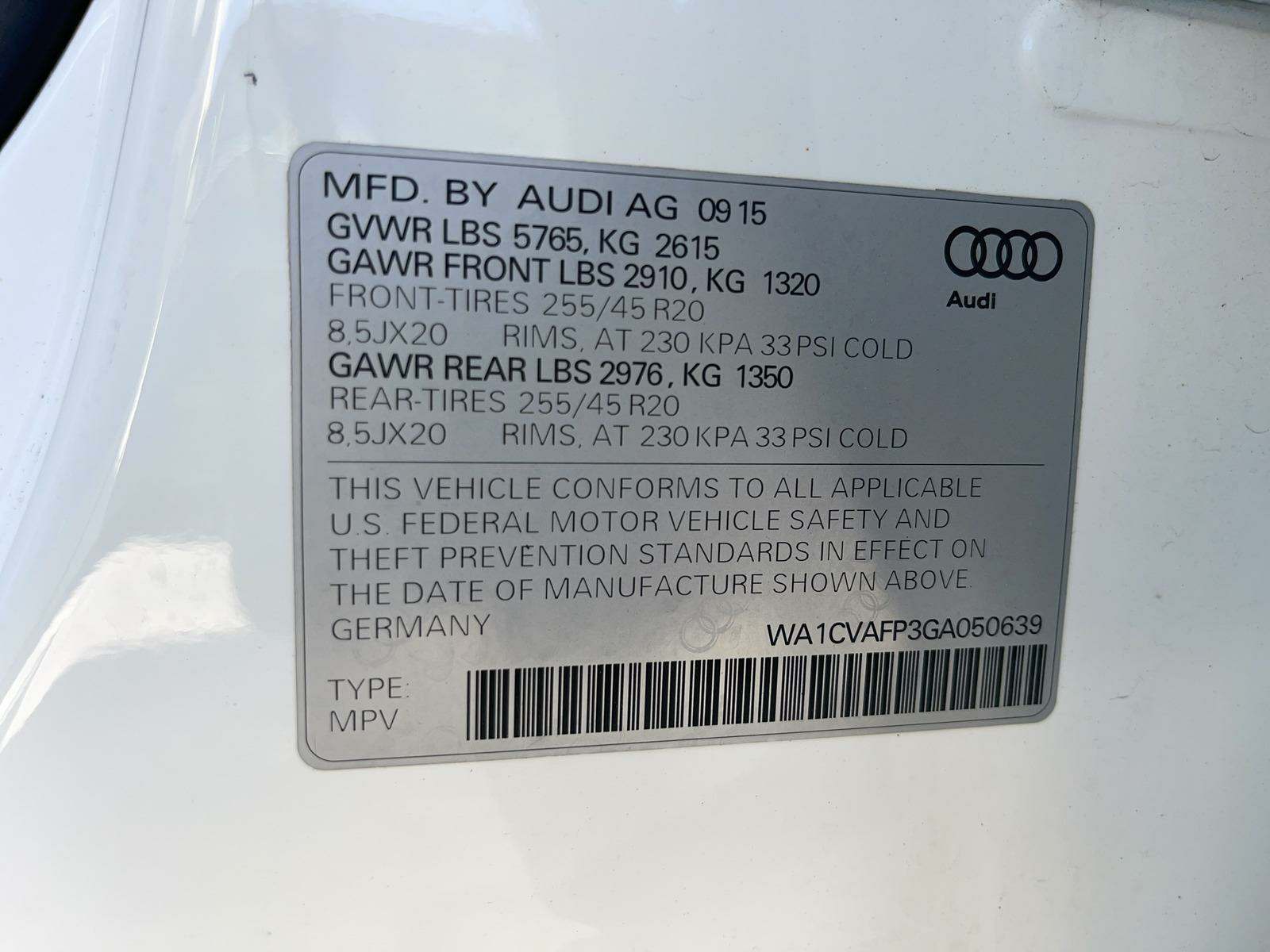 2016 Audi Q5 Premium Plus AWD