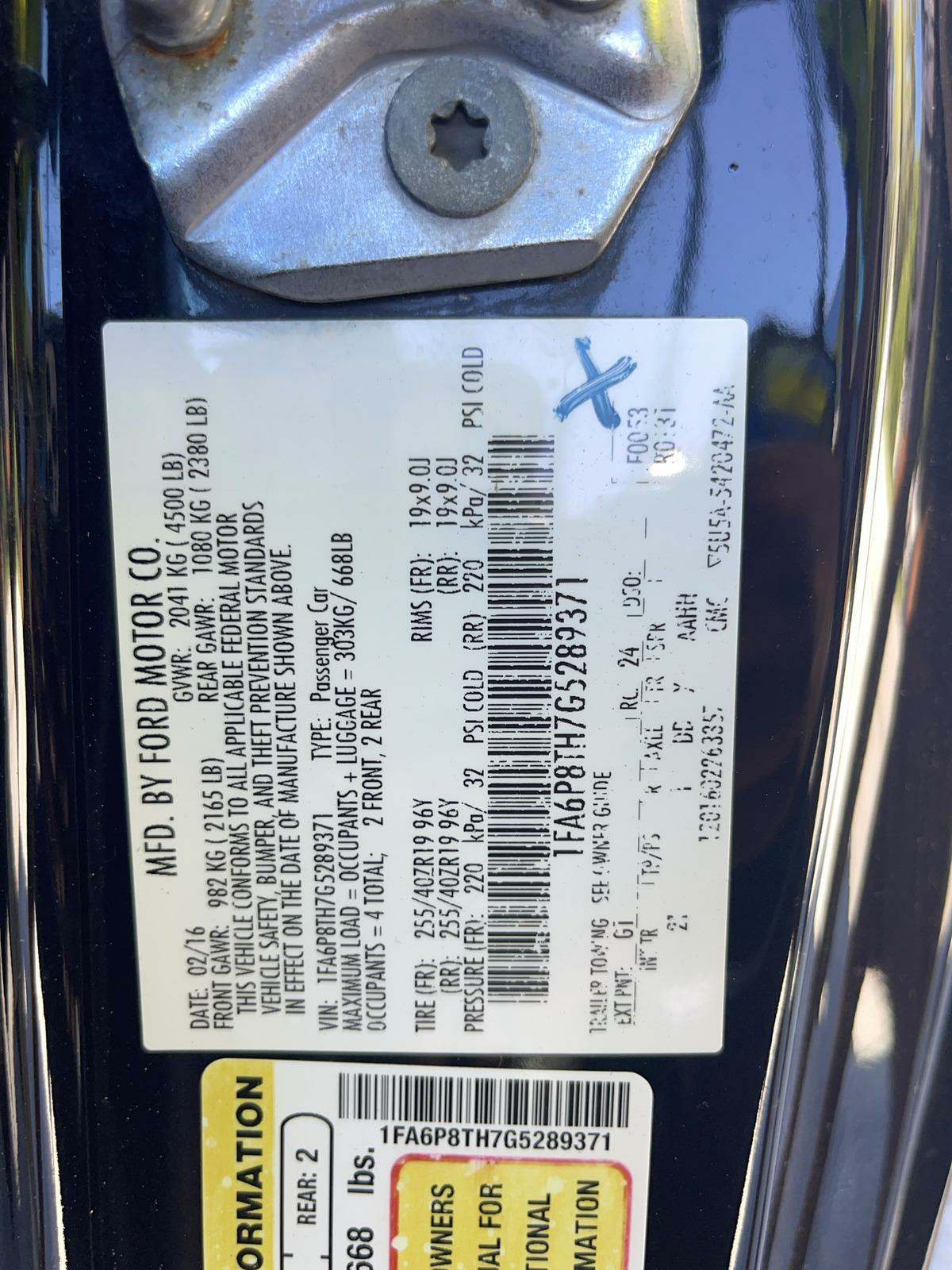 2016 Ford Mustang EcoBoost RWD