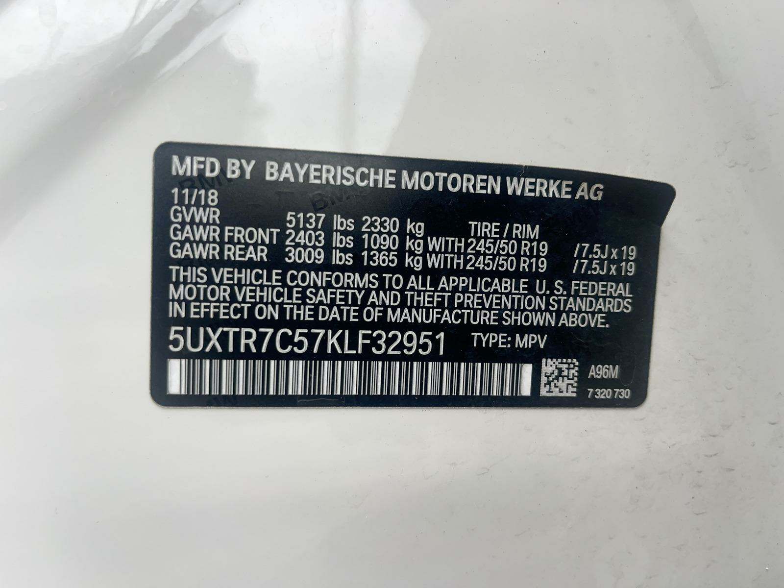 2019 BMW X3 sDrive30i RWD