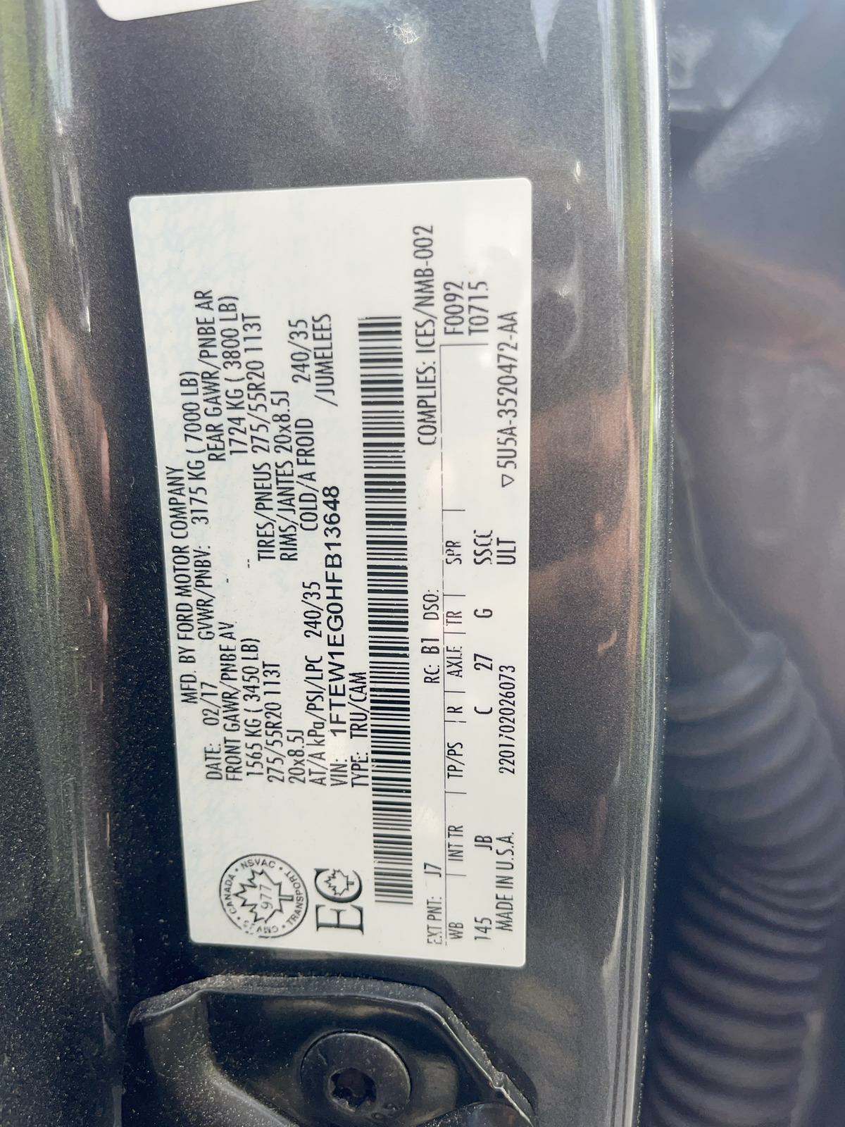 2017 Ford F-150 XLT AWD