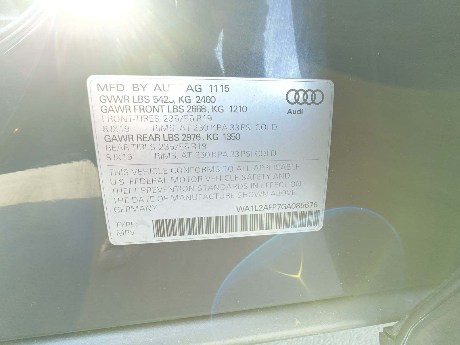 2016 Audi Q5 Premium Plus AWD