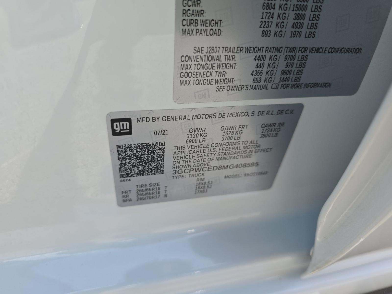 2021 Chevrolet Silverado 1500 LT RWD