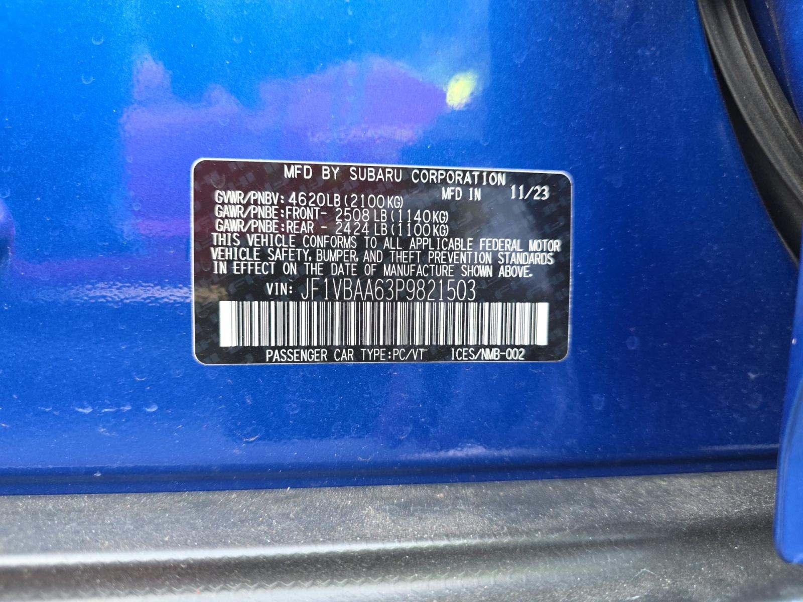 2023 Subaru WRX Base AWD