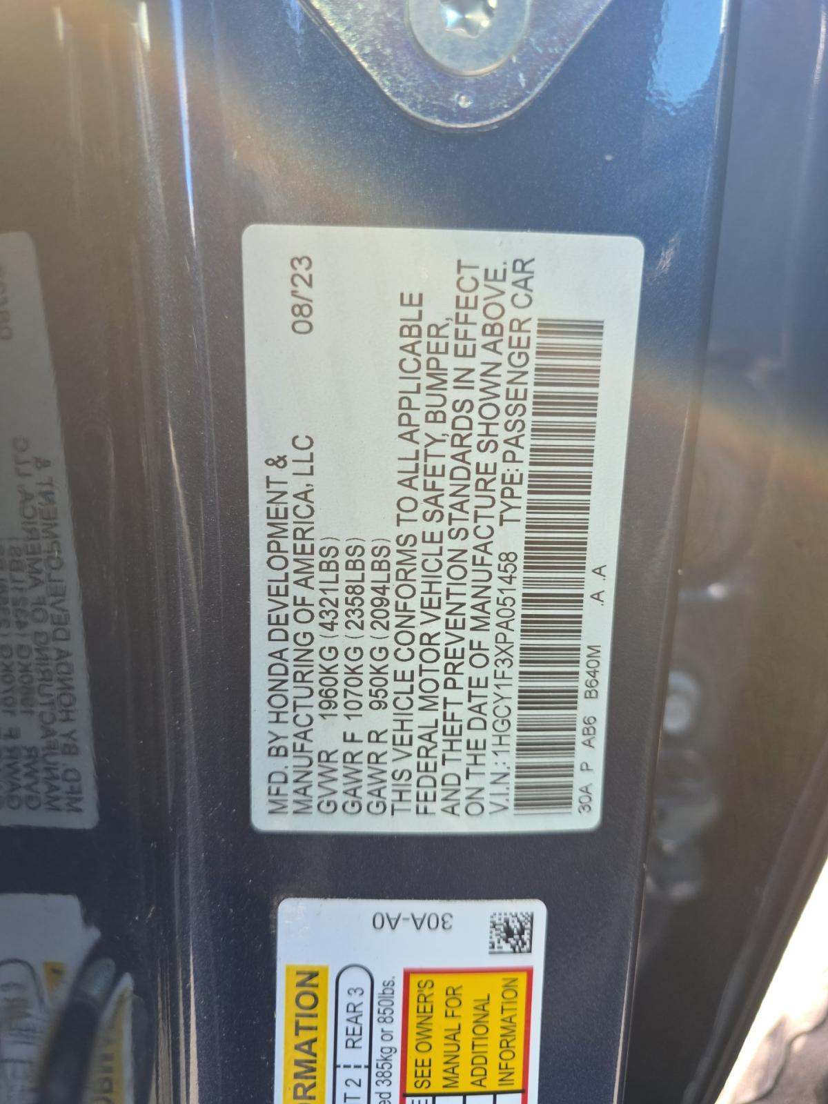 2023 Honda Accord EX FWD