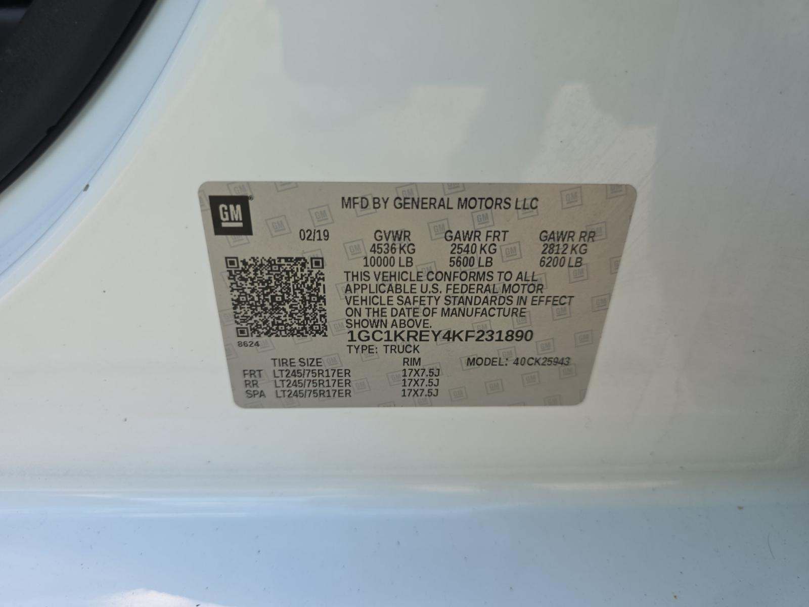 2019 Chevrolet Silverado 2500HD Work Truck AWD