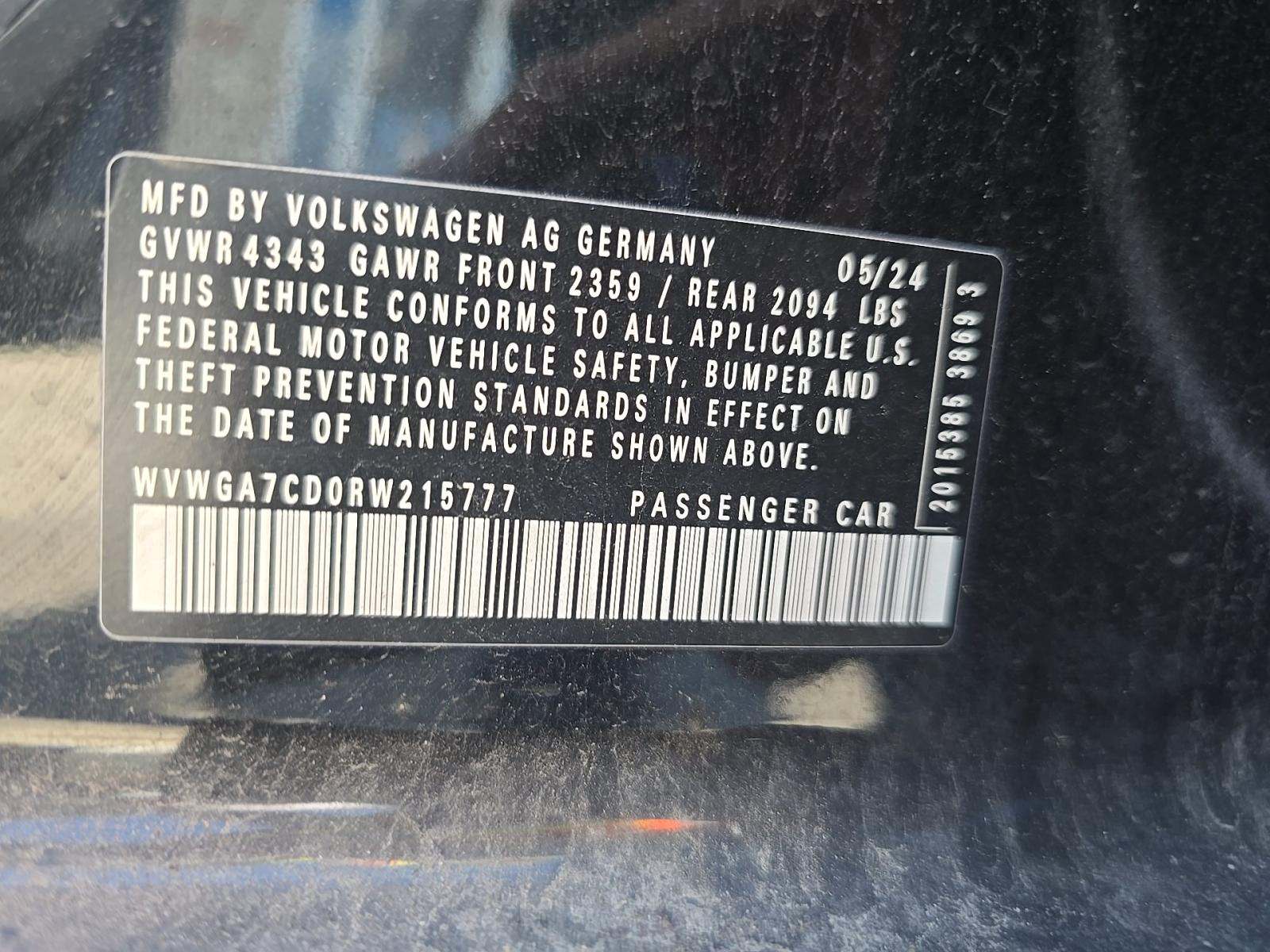 2024 Volkswagen Golf GTI 2.0T S FWD
