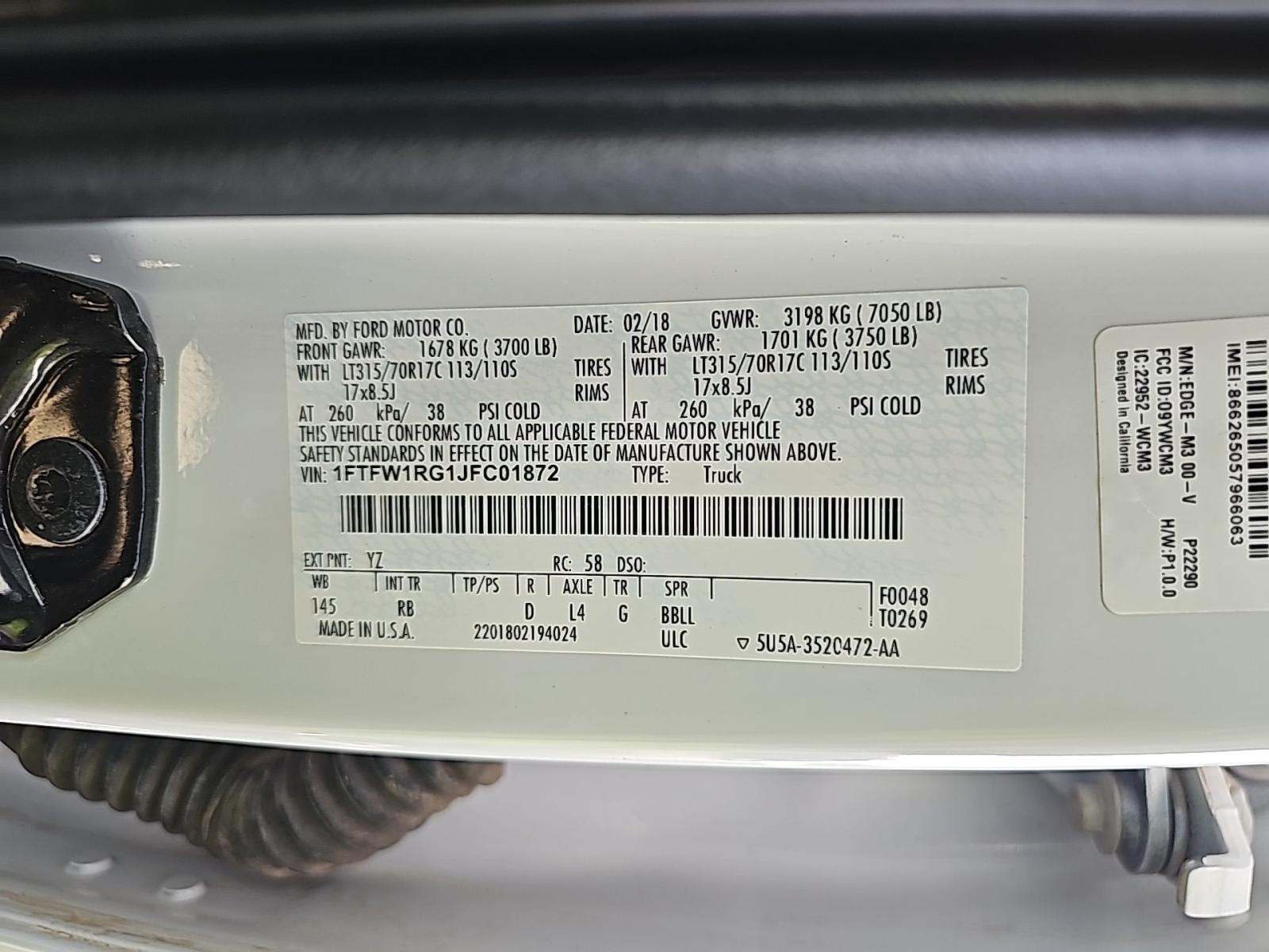 2018 Ford F-150 Raptor AWD