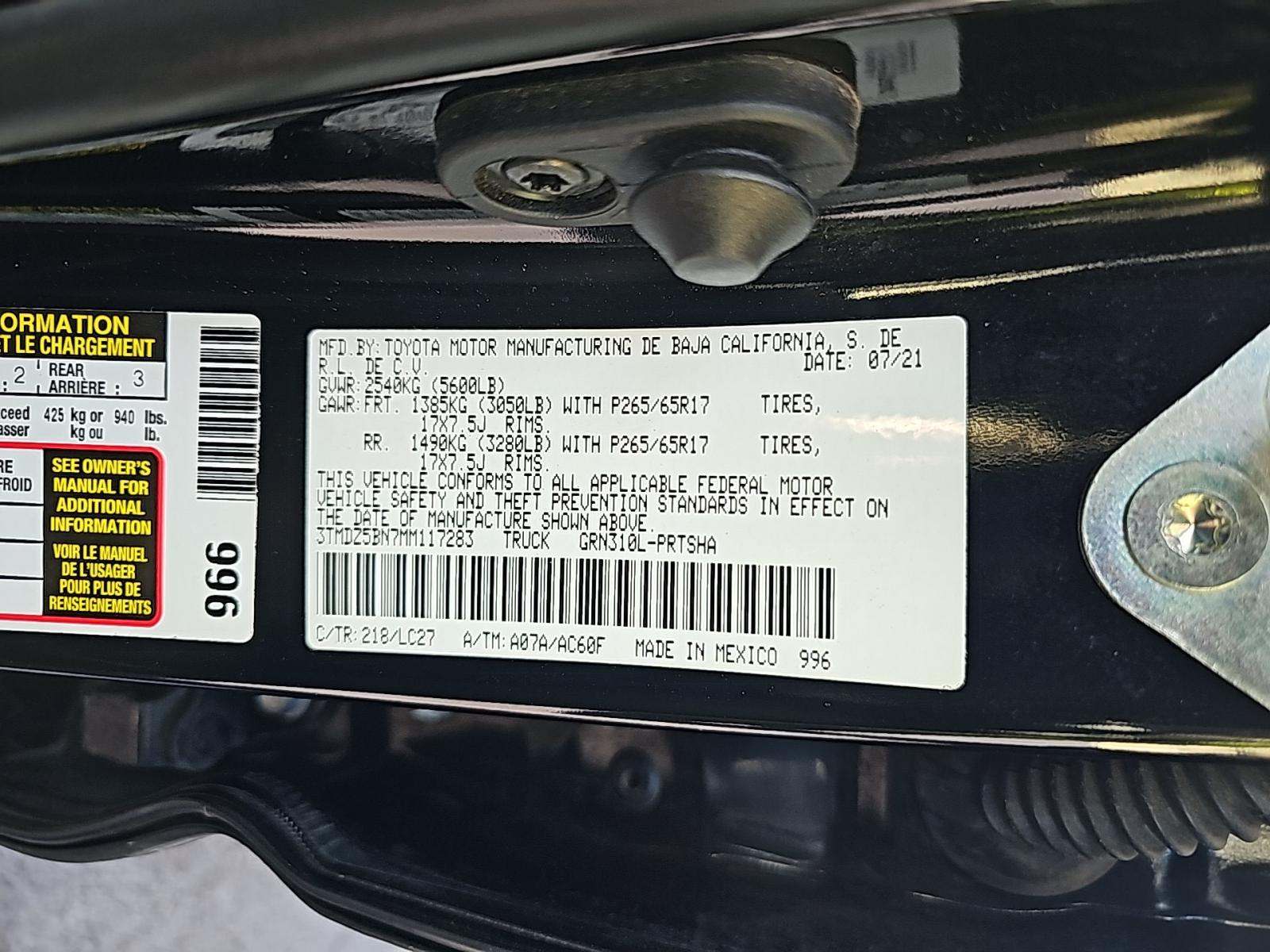 2021 Toyota Tacoma TRD Sport AWD