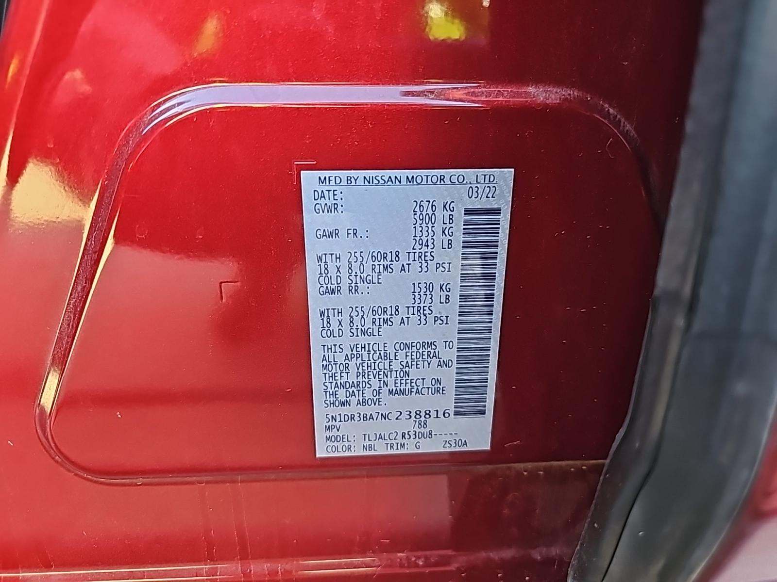 2022 Nissan Pathfinder SV FWD