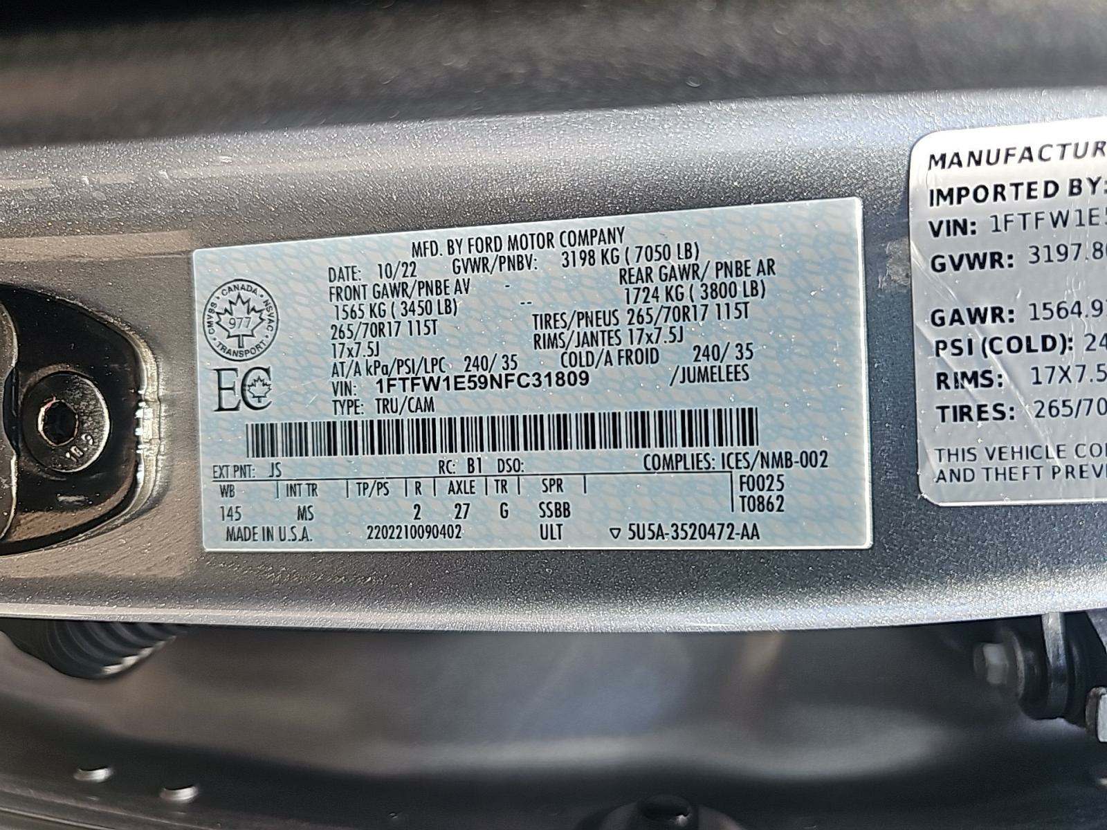 2022 Ford F-150 XLT AWD