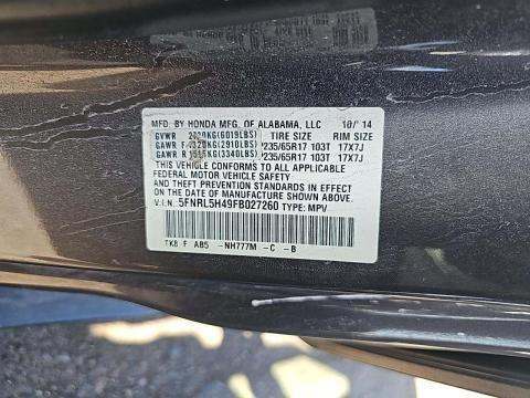2015 Honda Odyssey EX FWD