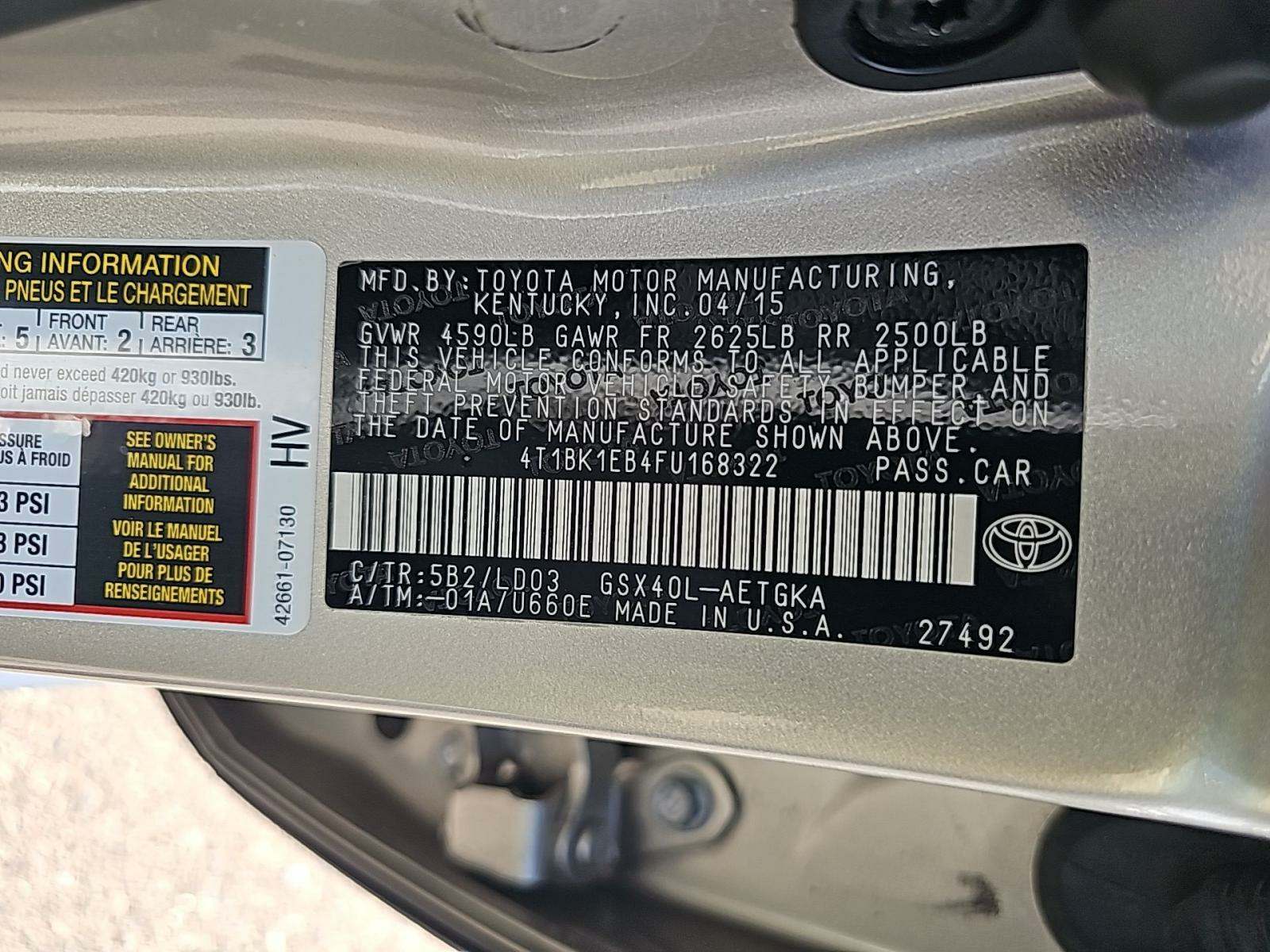 2015 Toyota Avalon XLE FWD