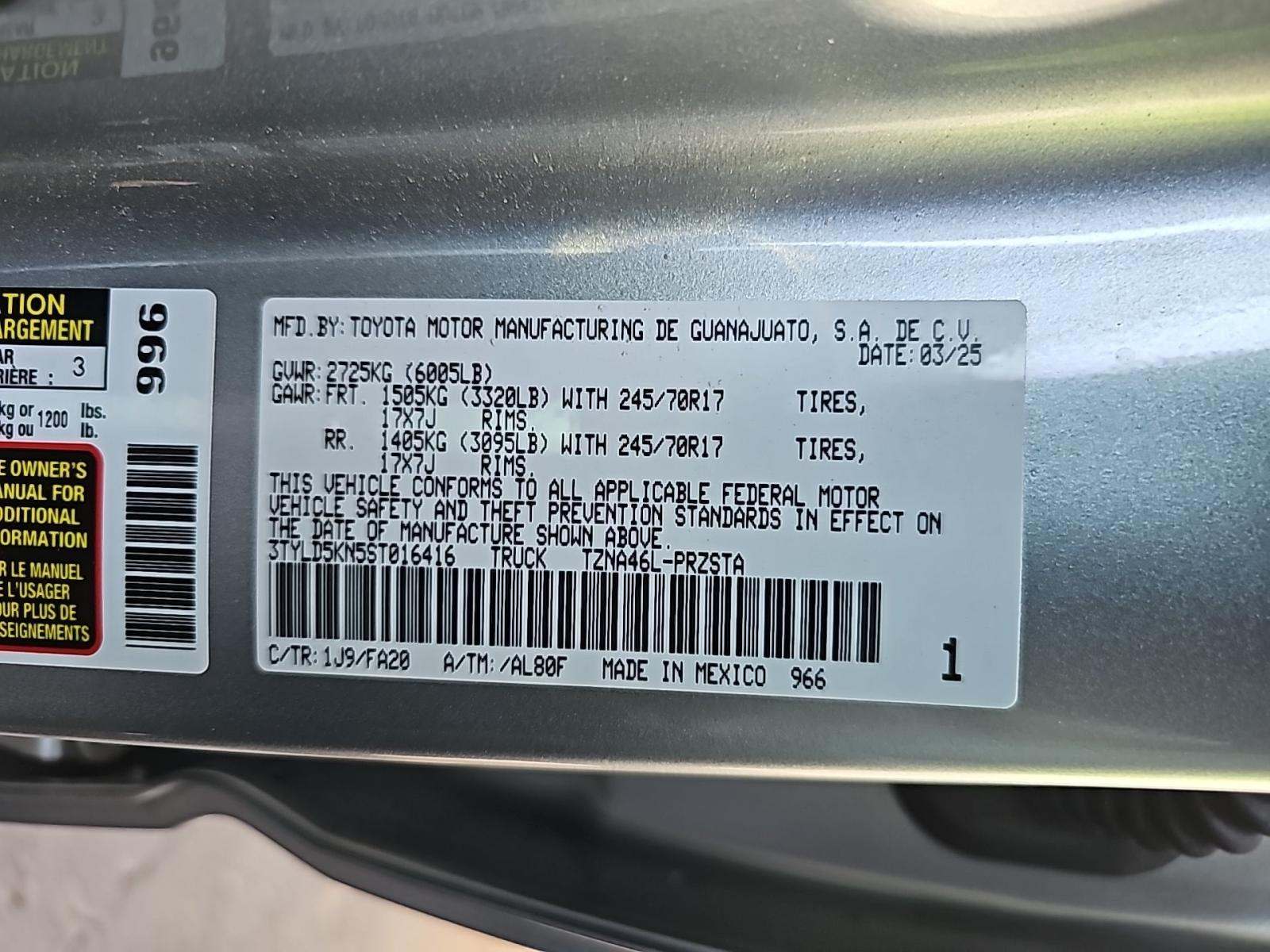 2025 Toyota Tacoma SR AWD