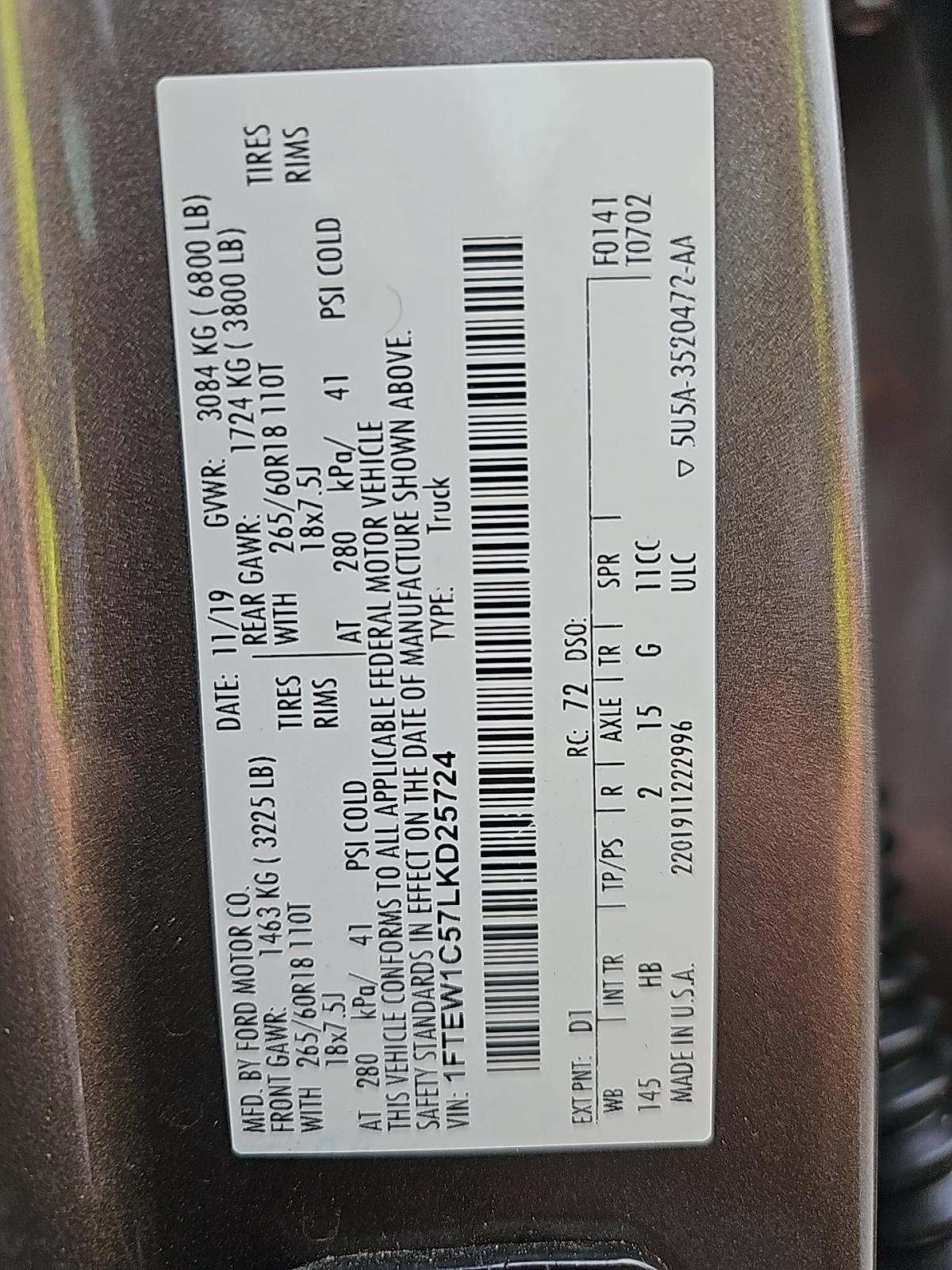 2020 Ford F-150 Lariat RWD