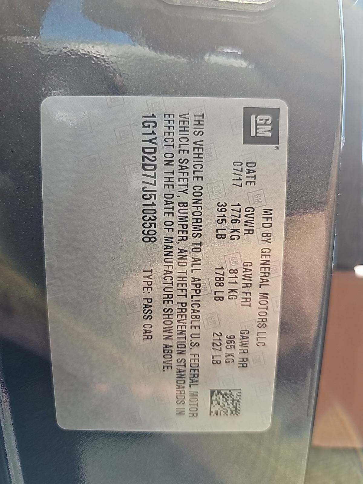 2018 Chevrolet Corvette Stingray RWD