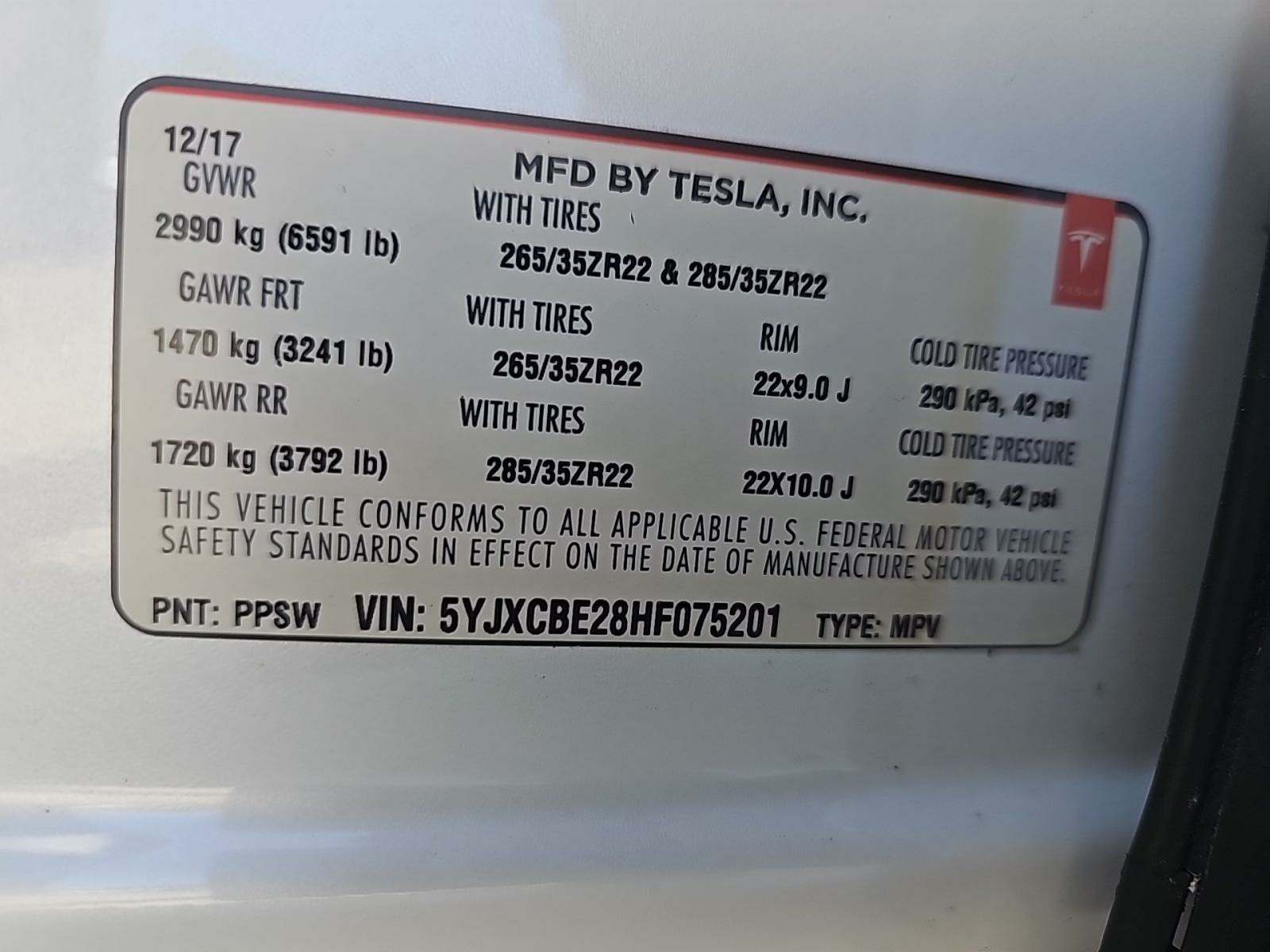 2017 Tesla Model X 75D AWD