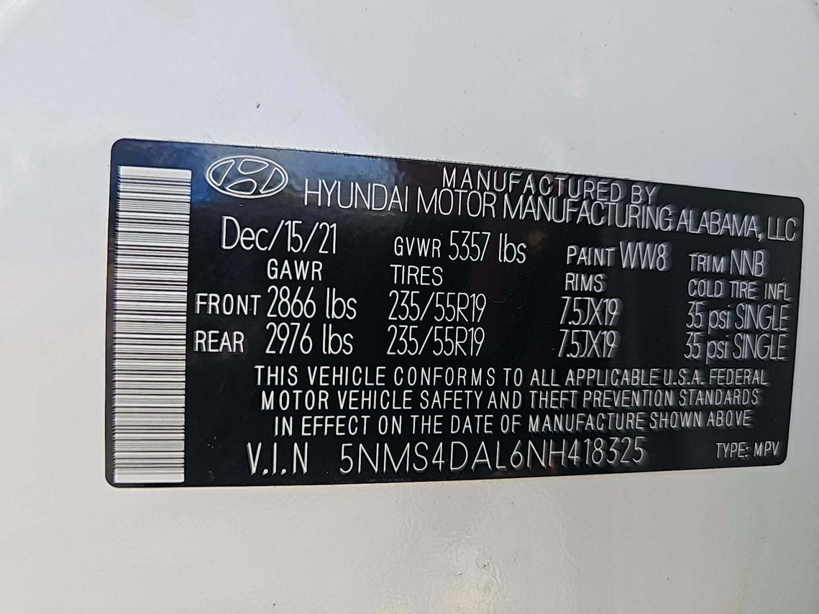 2022 Hyundai Santa Fe Limited AWD