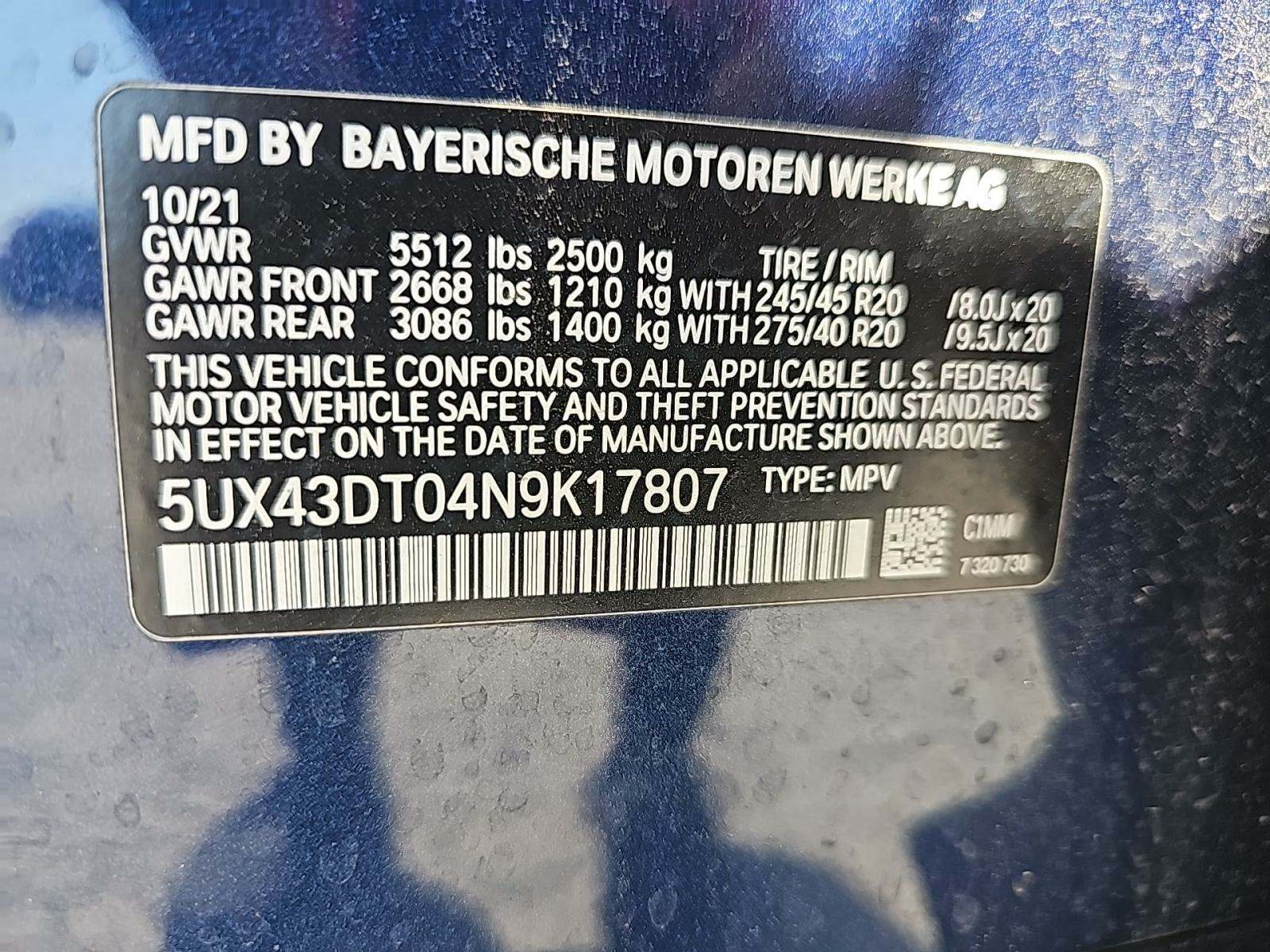 2022 BMW X4 M40i AWD