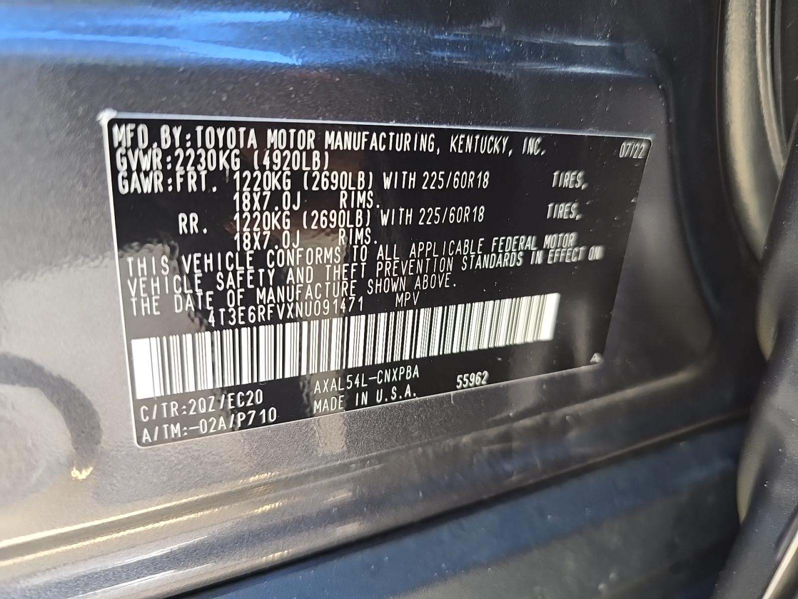 2022 Toyota RAV4 Hybrid XSE AWD