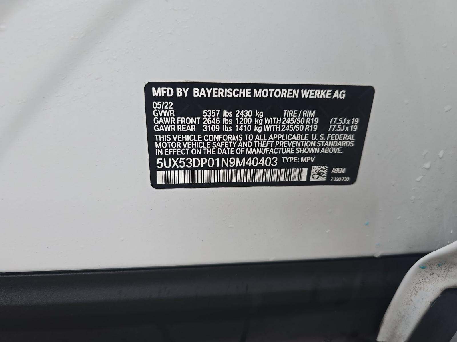 2022 BMW X3 xDrive30i AWD