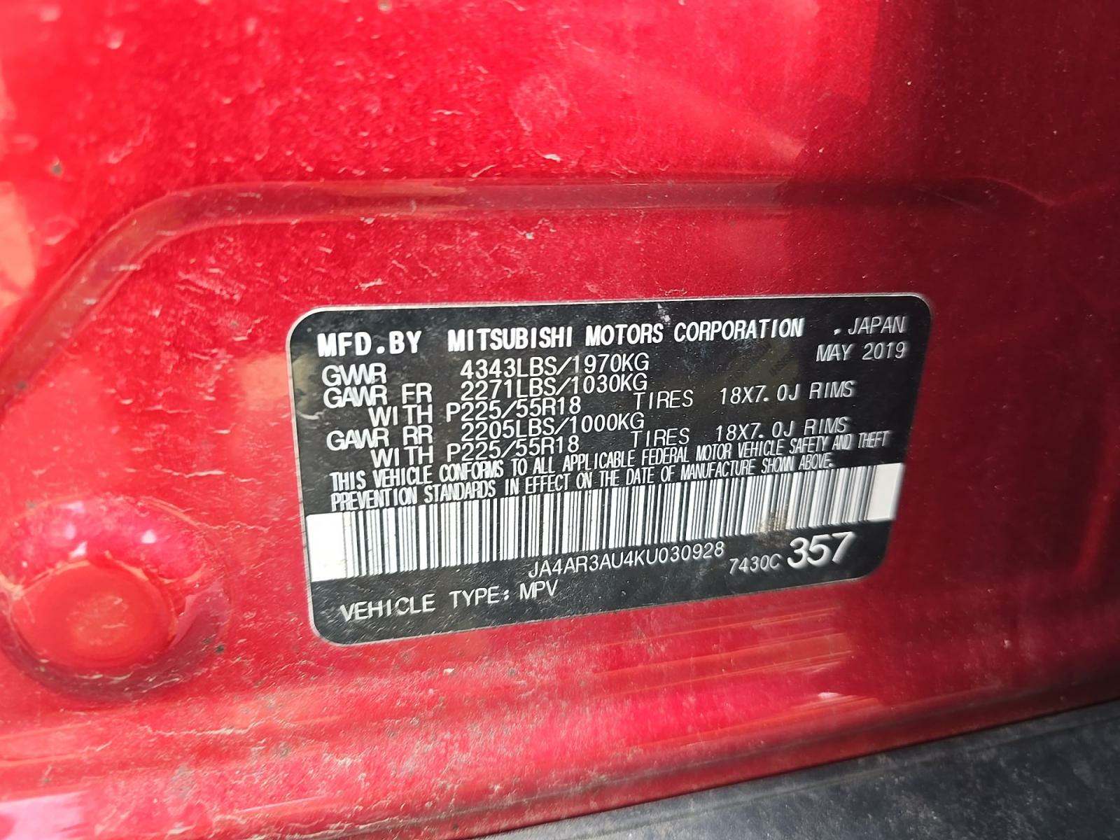 2019 Mitsubishi Outlander Sport SE AWD