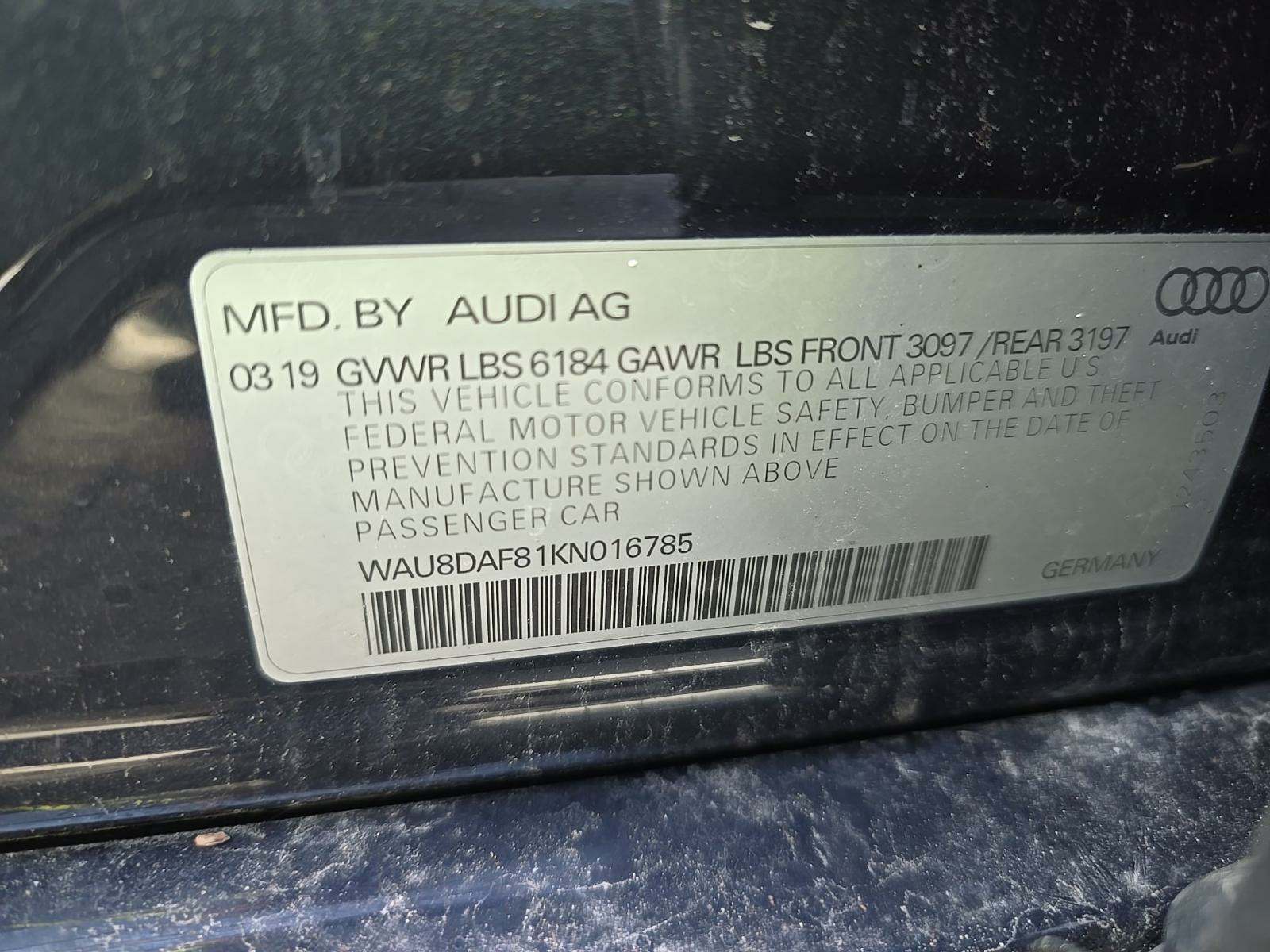 2019 Audi A8 L 3.0T AWD