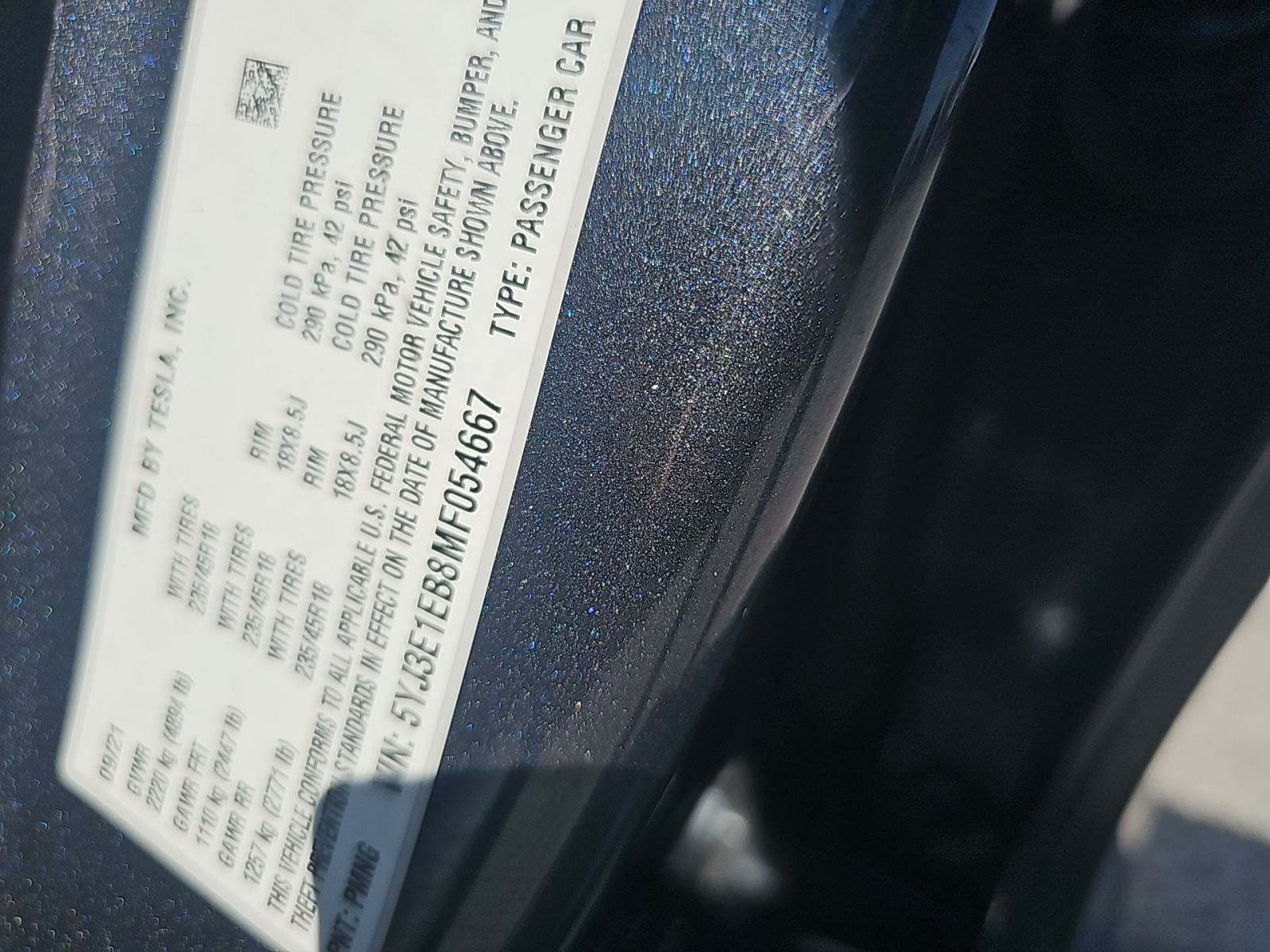 2021 Tesla Model 3 Long Range AWD