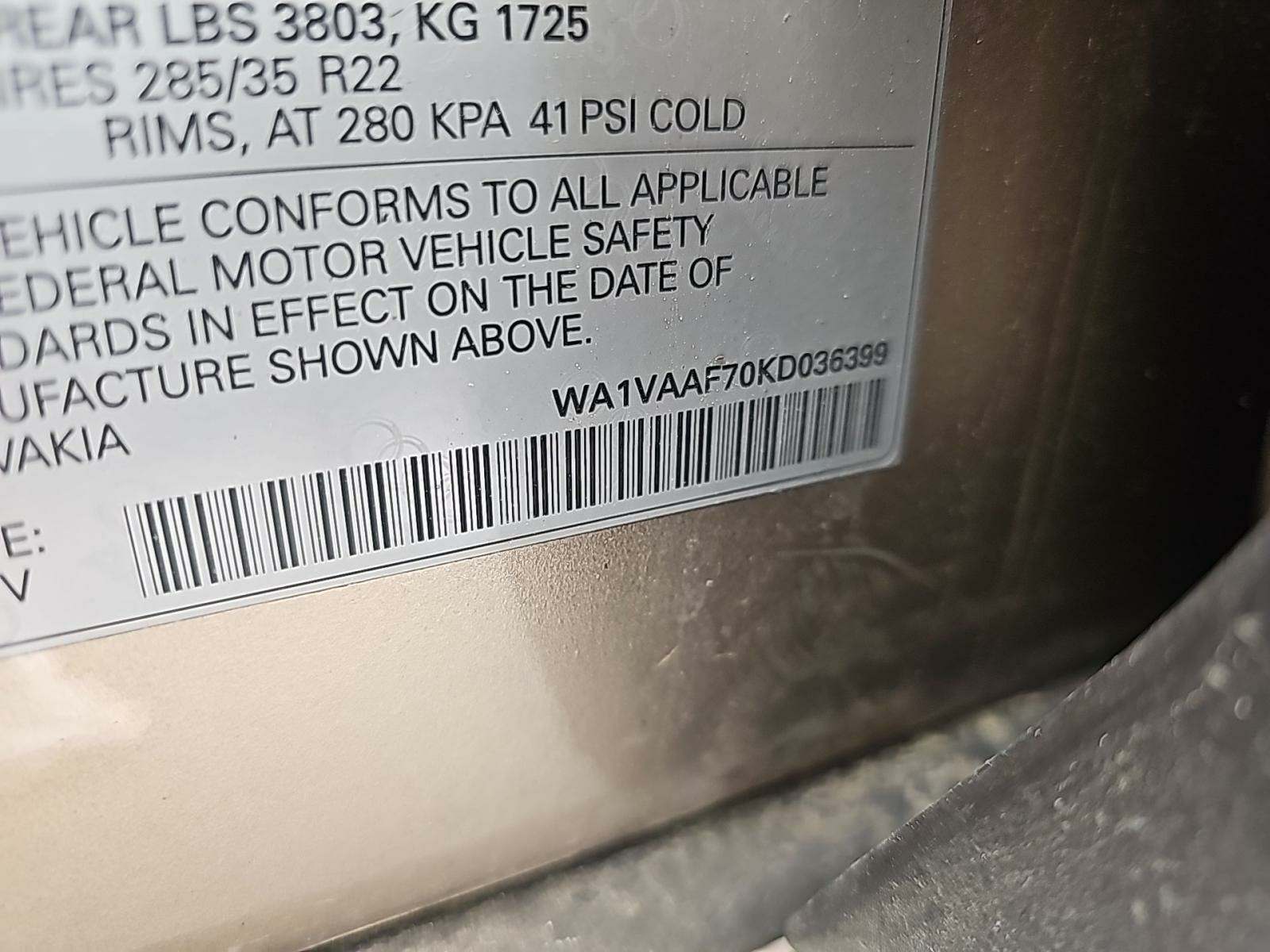 2019 Audi Q7 3.0T Prestige AWD