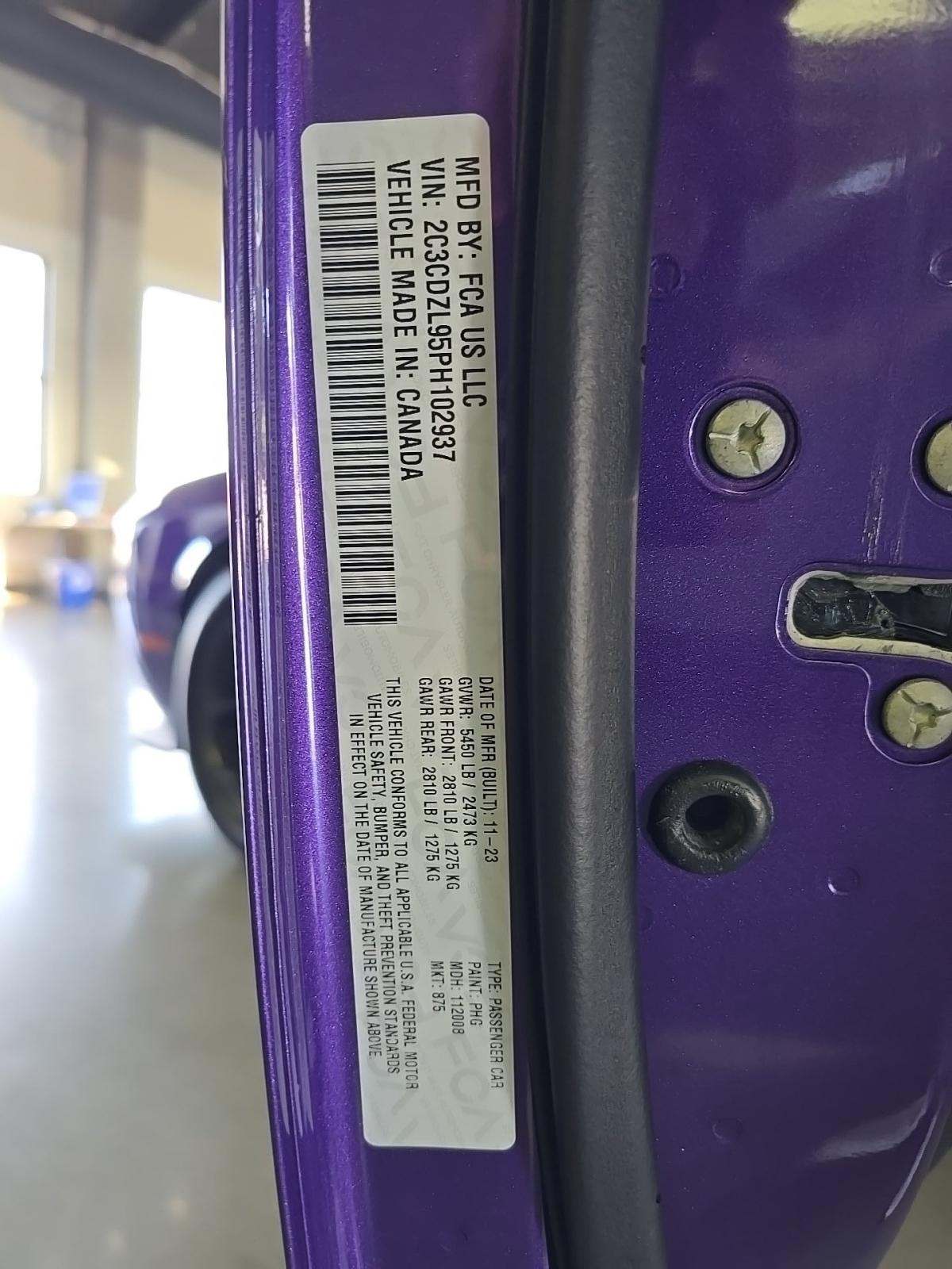 2023 Dodge Challenger SRT Hellcat Redeye Widebody RWD