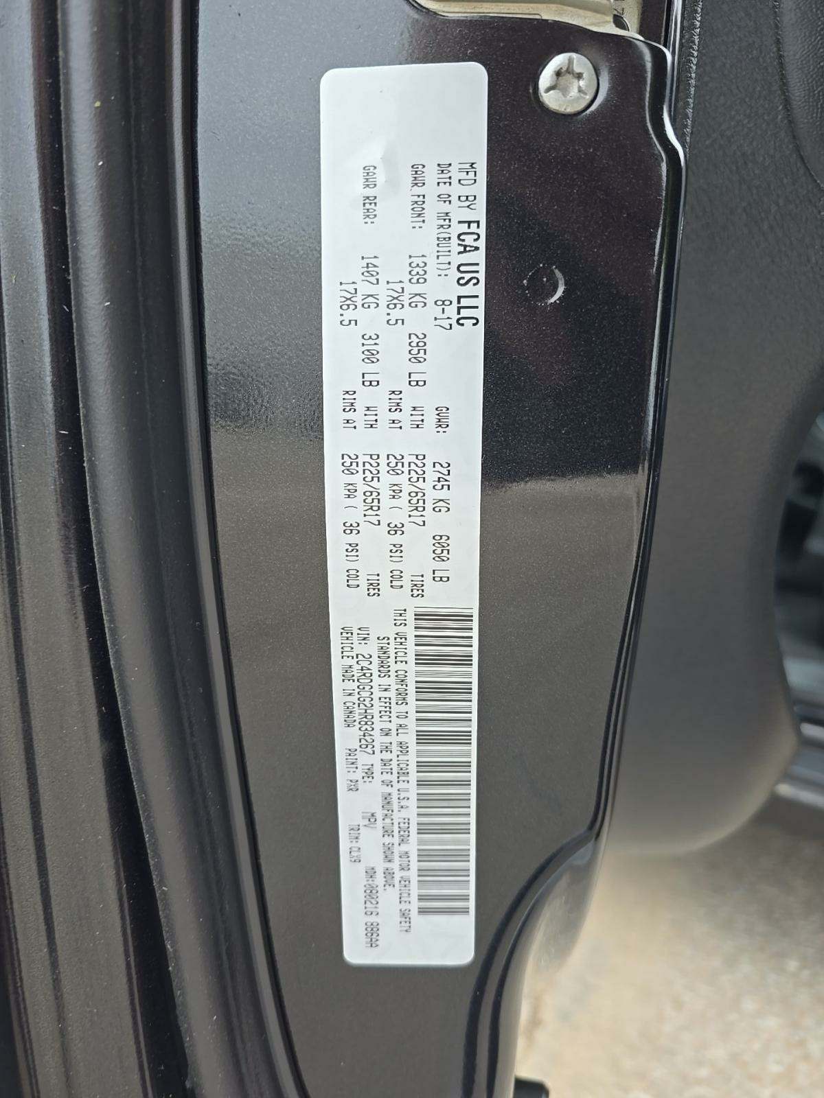 2017 Dodge Grand Caravan SXT FWD