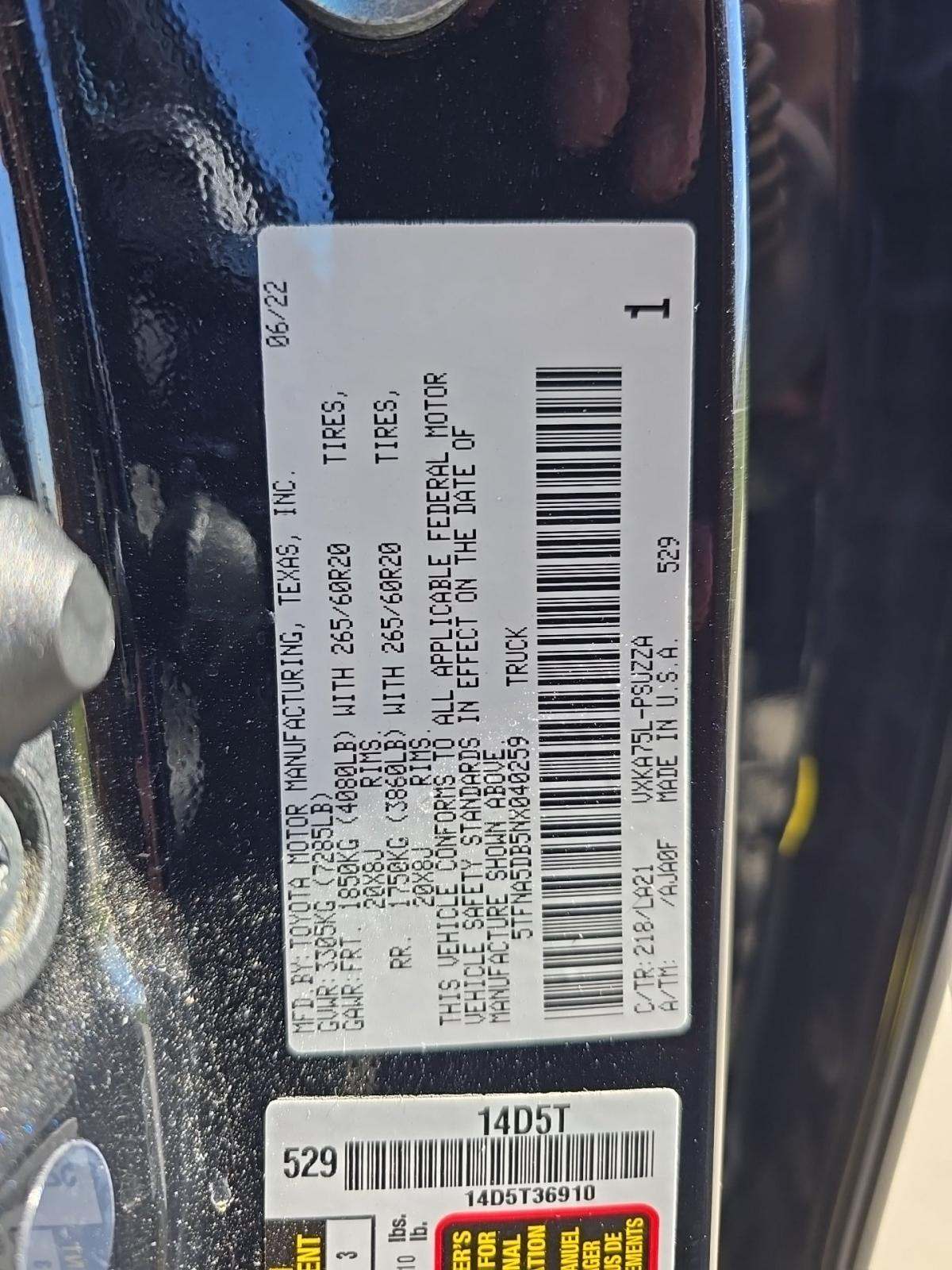 2022 Toyota Tundra Platinum AWD