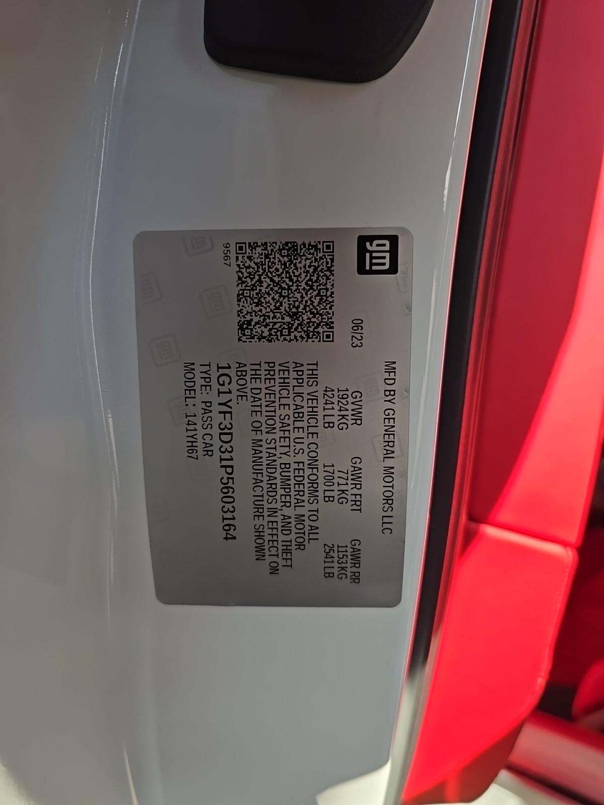 2023 Chevrolet Corvette Z06 RWD