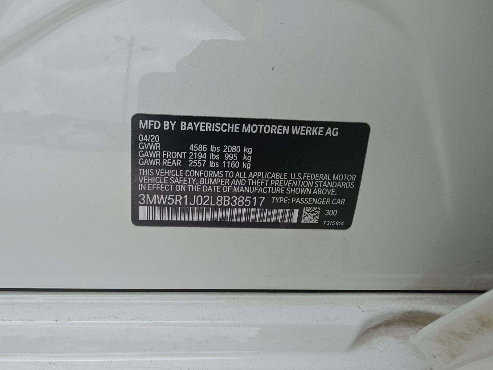 2020 BMW 3 Series 330i RWD