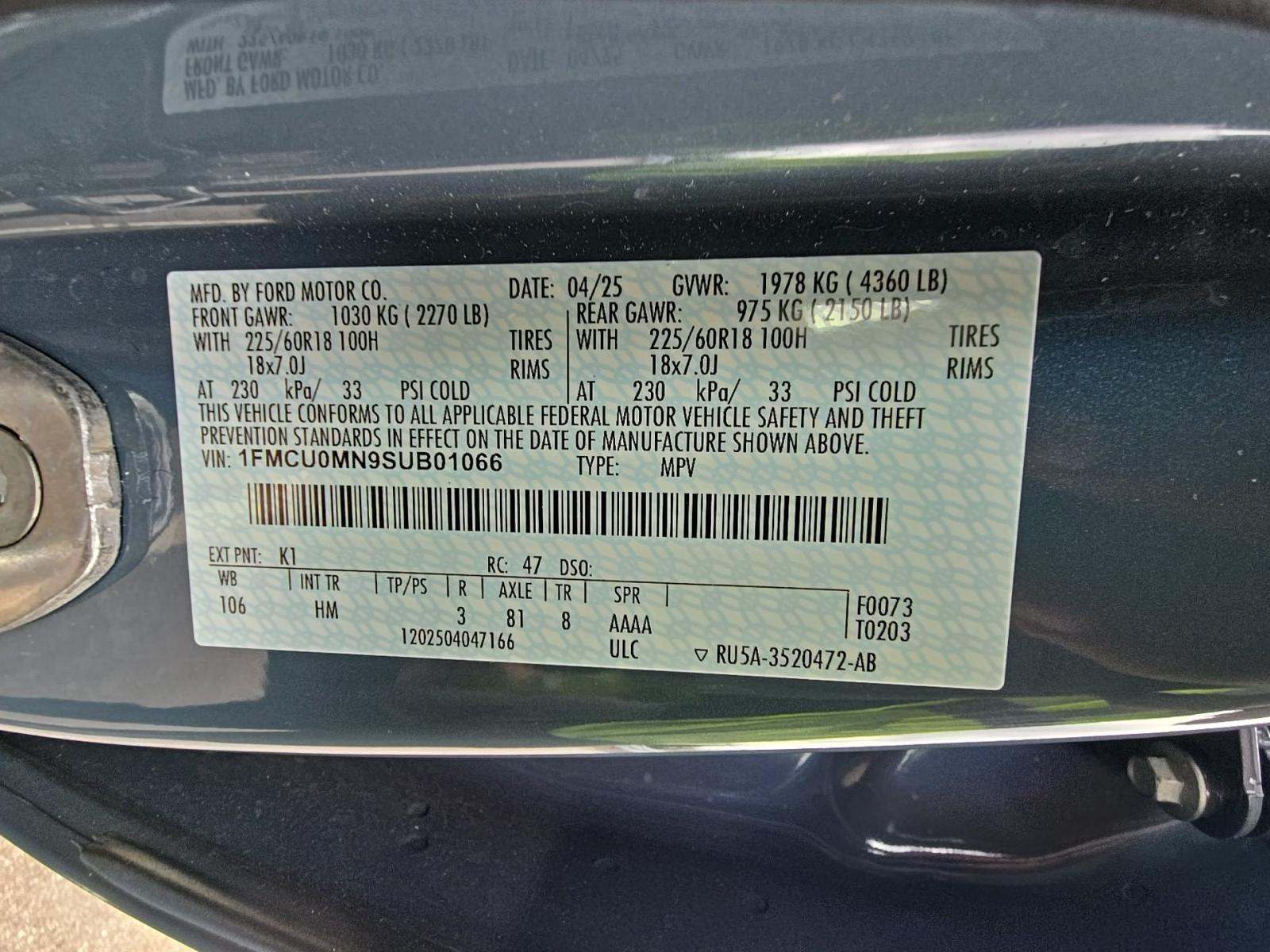 2025 Ford Escape ST-Line FWD