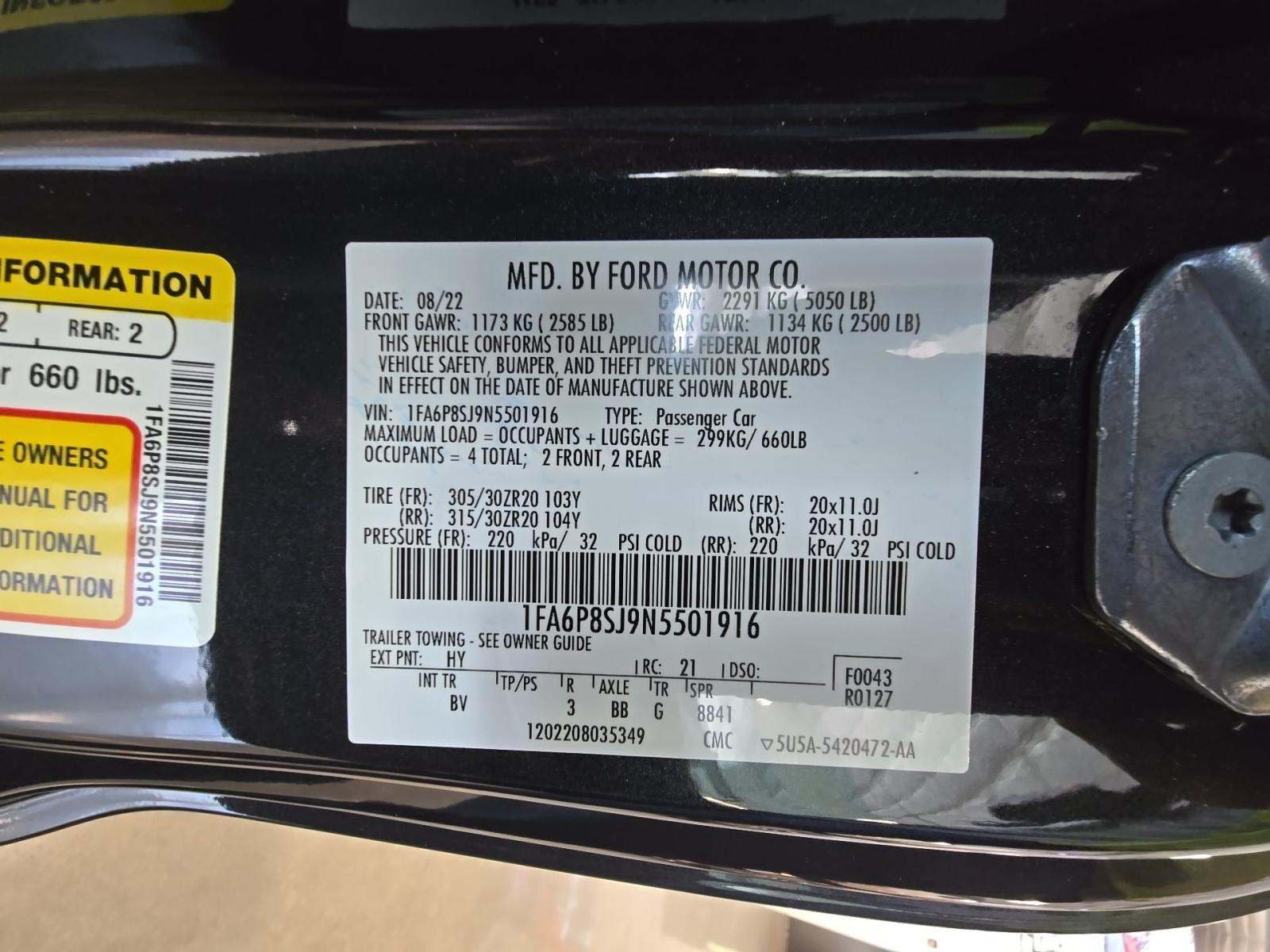 2022 Ford Mustang Shelby GT500 RWD